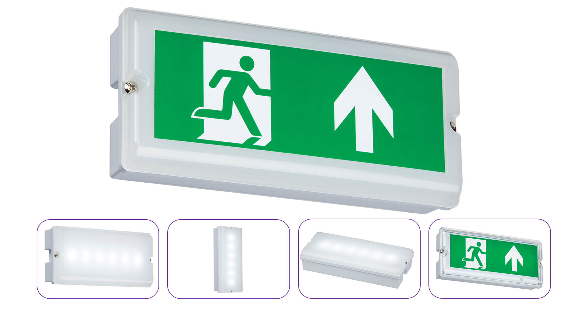 230V IP65 3W LED Emergency Bulkhead (maintained/non-maintained) - EMLED2 