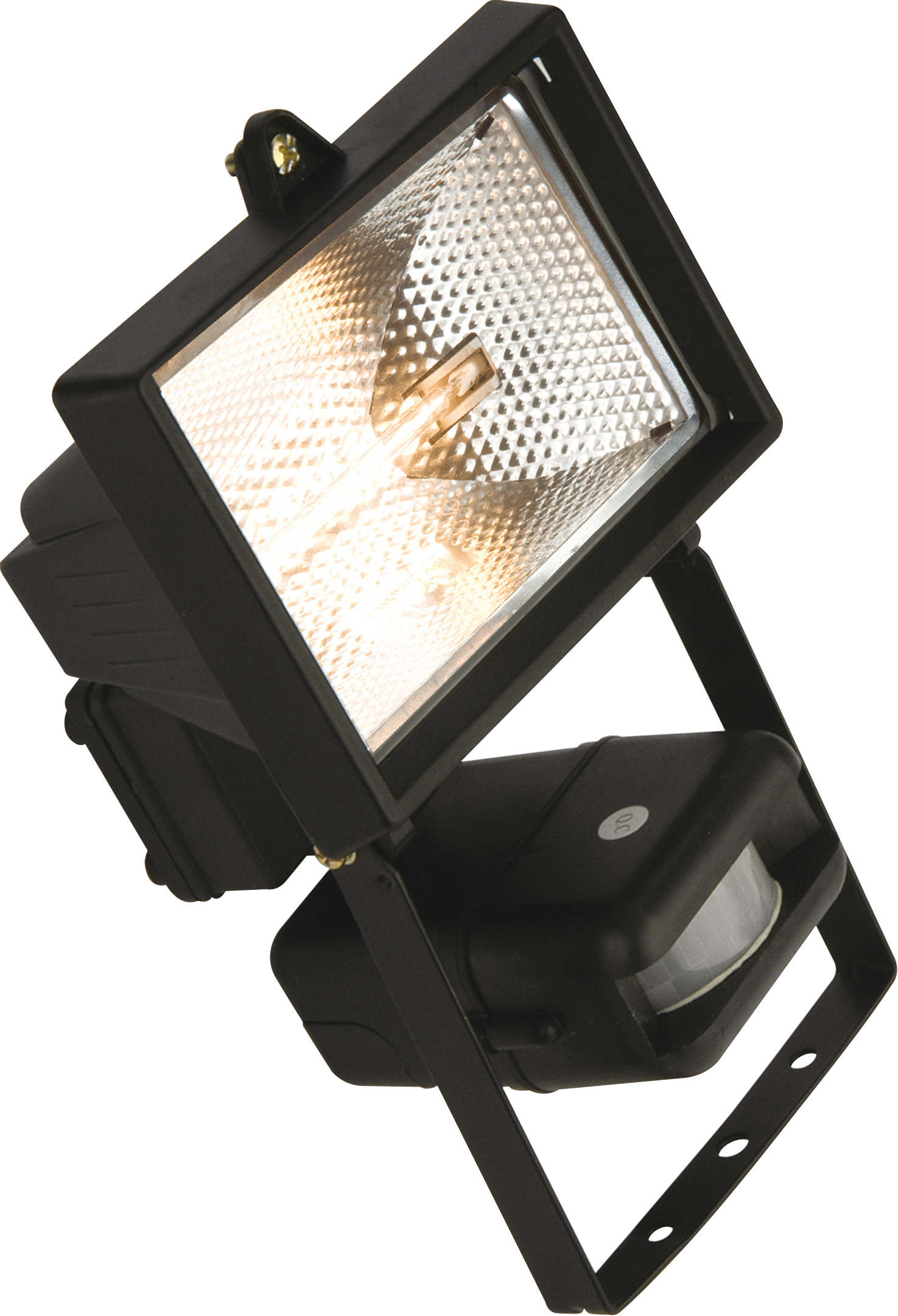 IP44 150W Halogen Enclosed Floodlight With PIR Black - FL10BK 