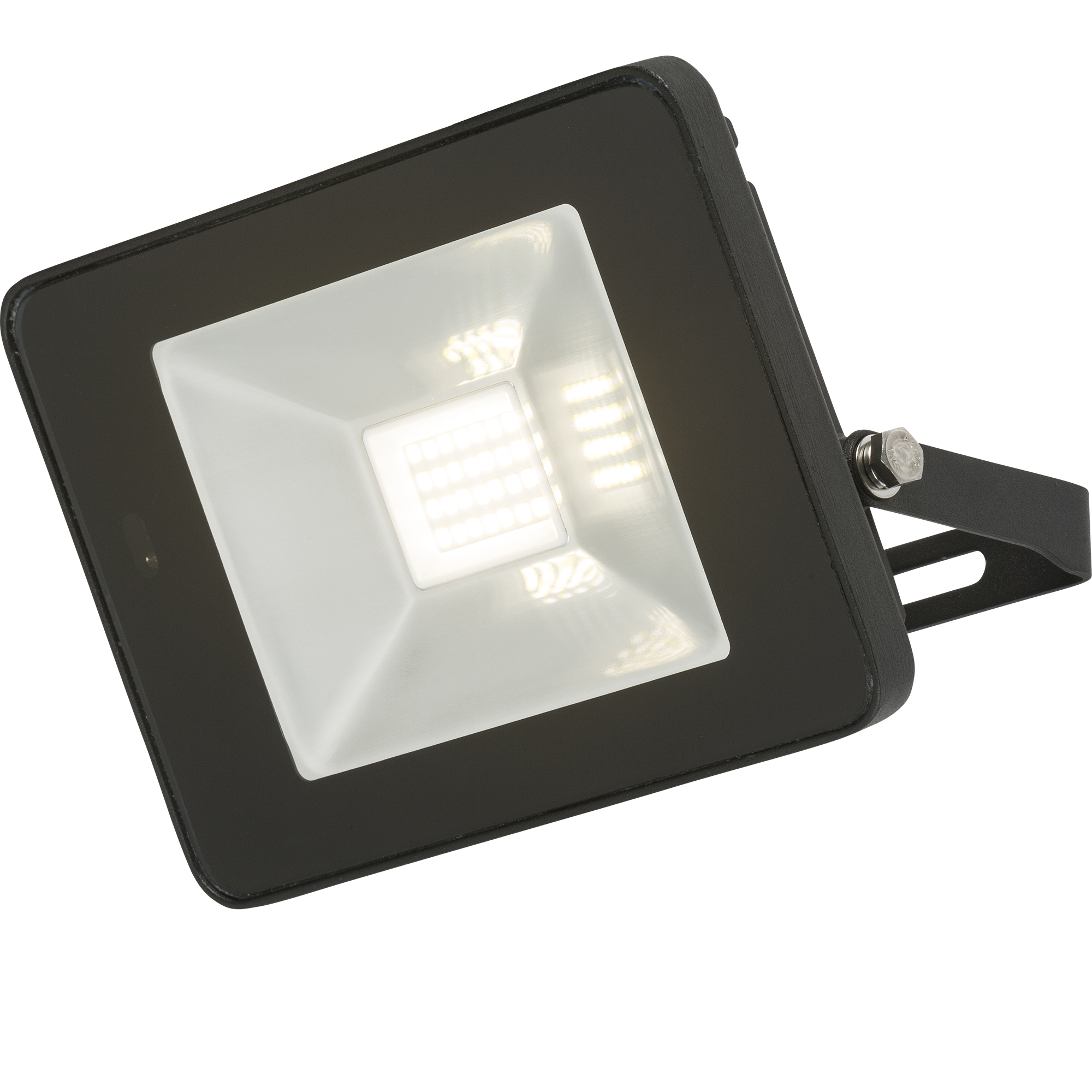 230V IP65 20W LED Black Die-Cast Aluminium Floodlight With Microwave Sensor 4000K - FLF20M 