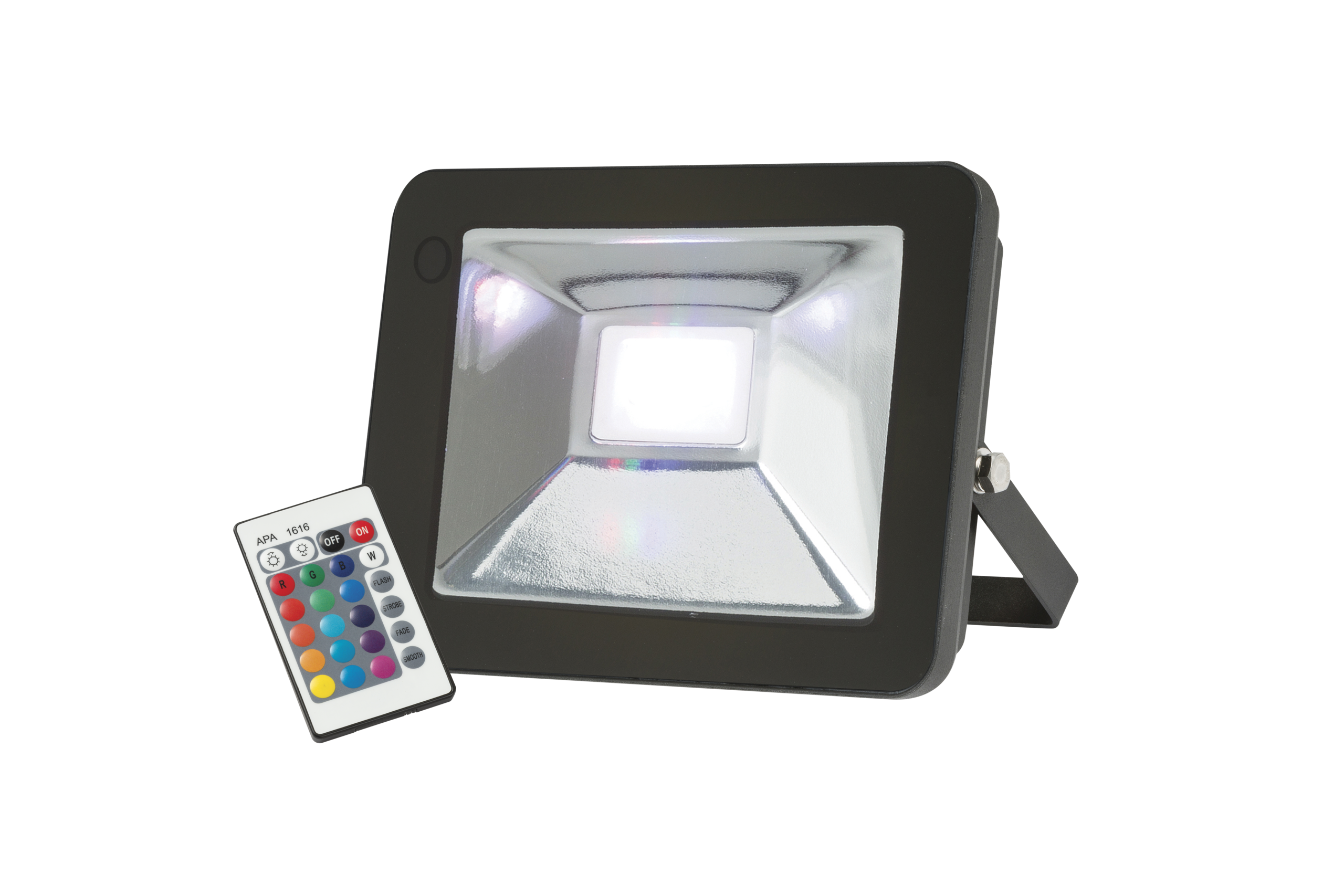 230V IP65 30W RGB LED Black Die-Cast Aluminium Floodlight - FLF30RGB 