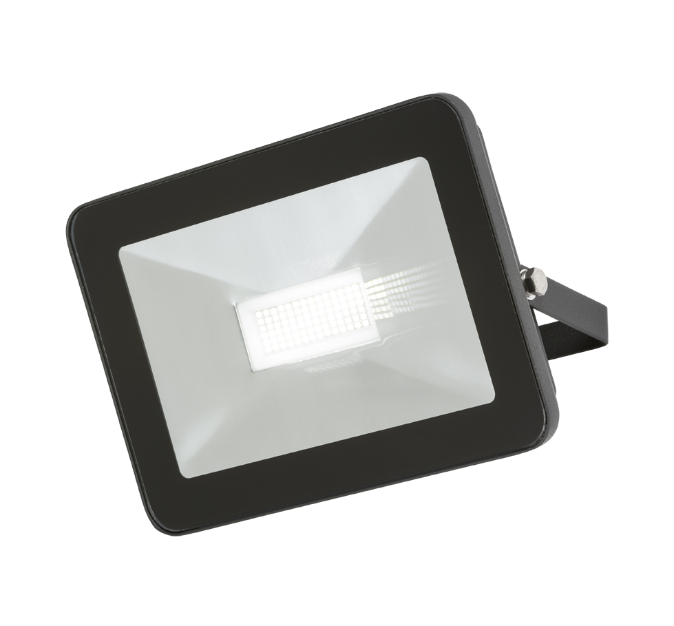 230V IP65 50W LED Black Die-Cast Aluminium Floodlight 4000K - FLF50 