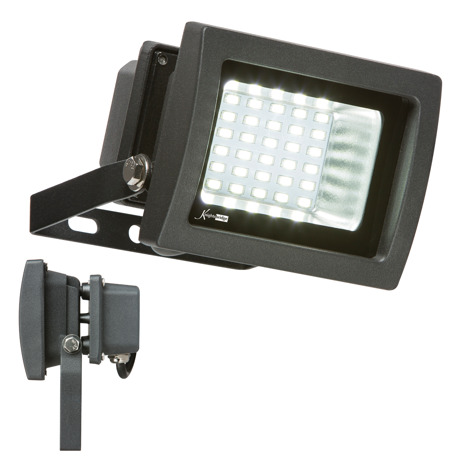 230V IP65 15W LED Black Die-Cast Aluminium Floodlight 6000K - FLS15BK 