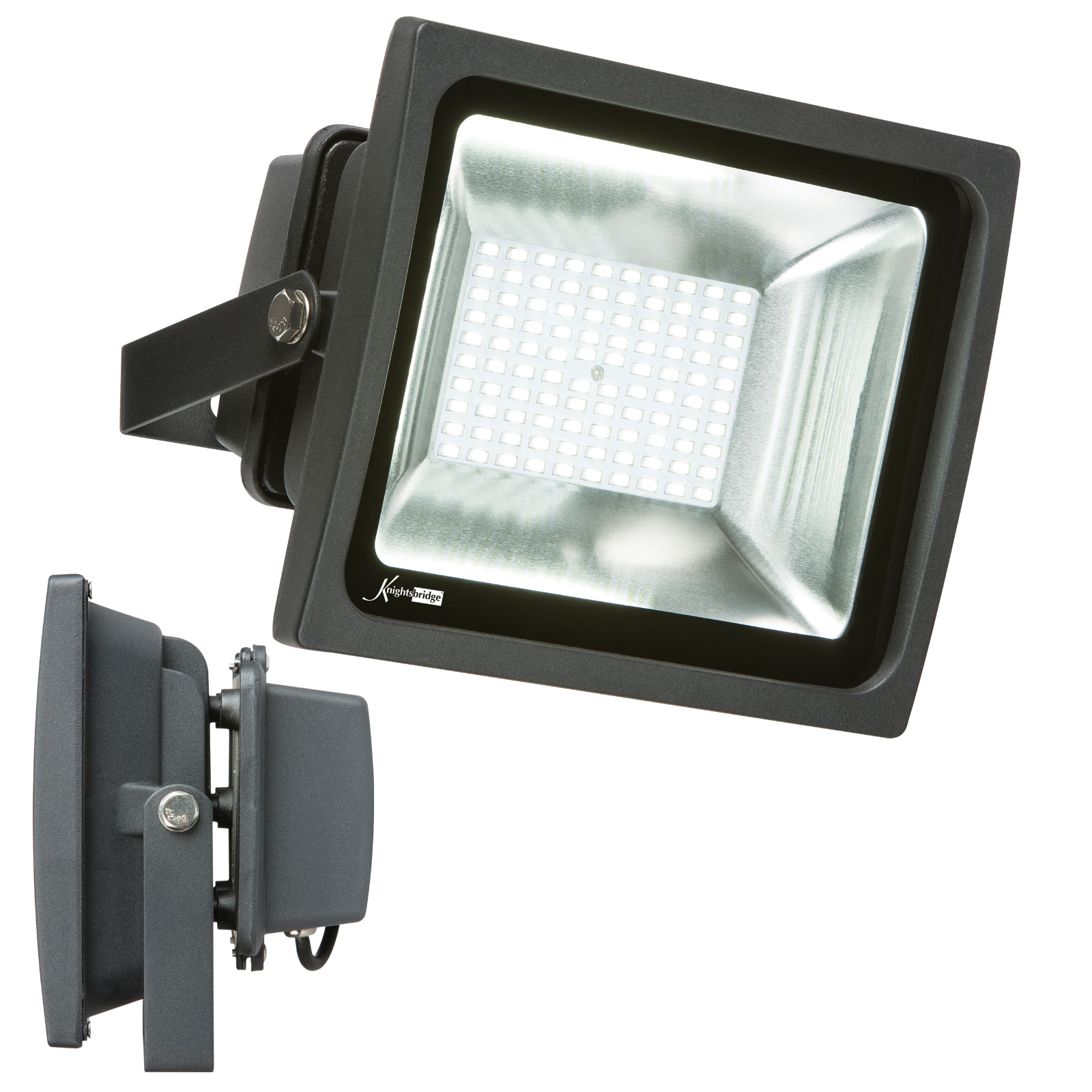 230V IP65 50W LED Black Die-Cast Aluminium Floodlight 6000K - FLS50BK 