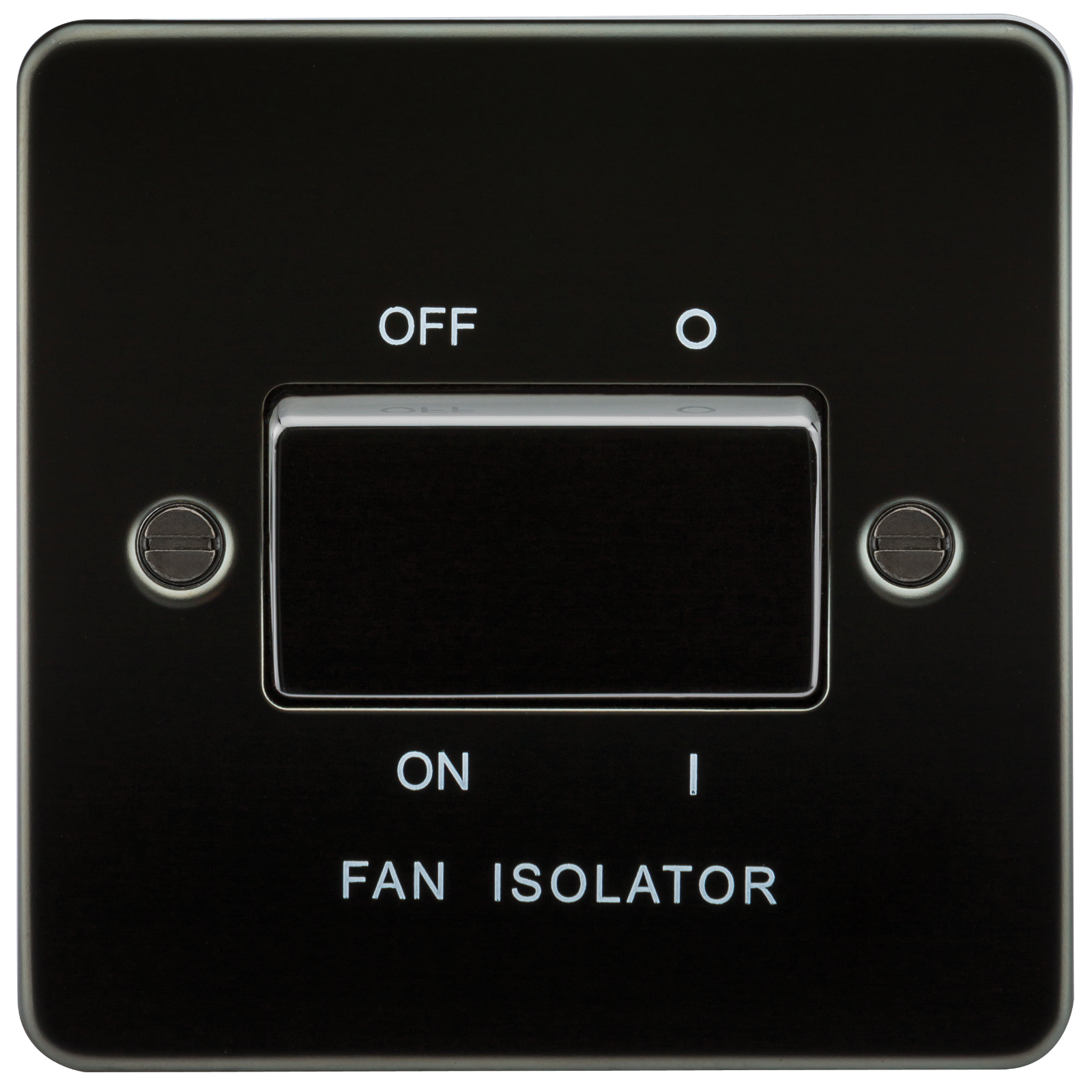 Flat Plate 10A 3 Pole Fan Isolator Switch - Gunmetal - FP1100GM 