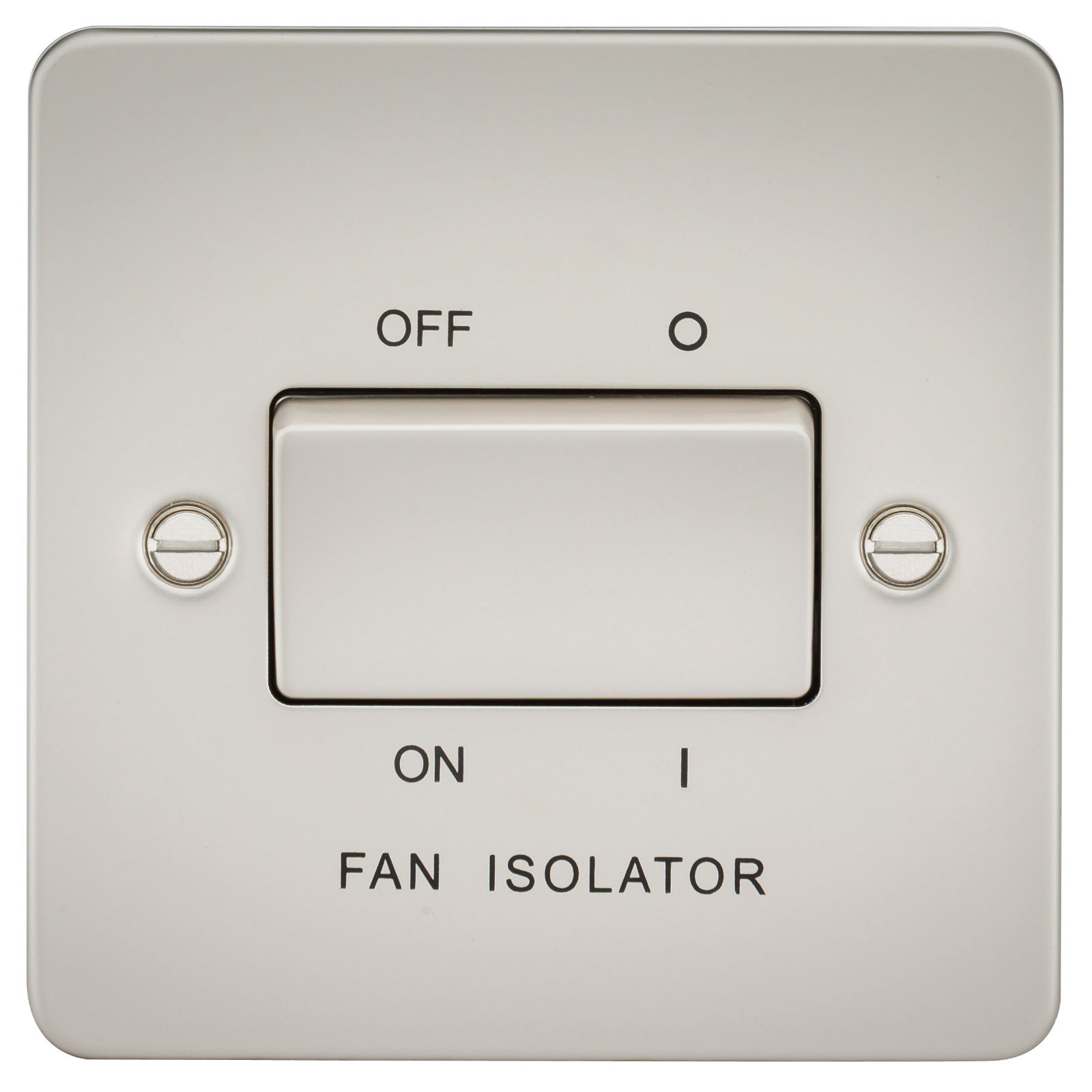 Flat Plate 10A 3 Pole Fan Isolator Switch - Pearl - FP1100PL 