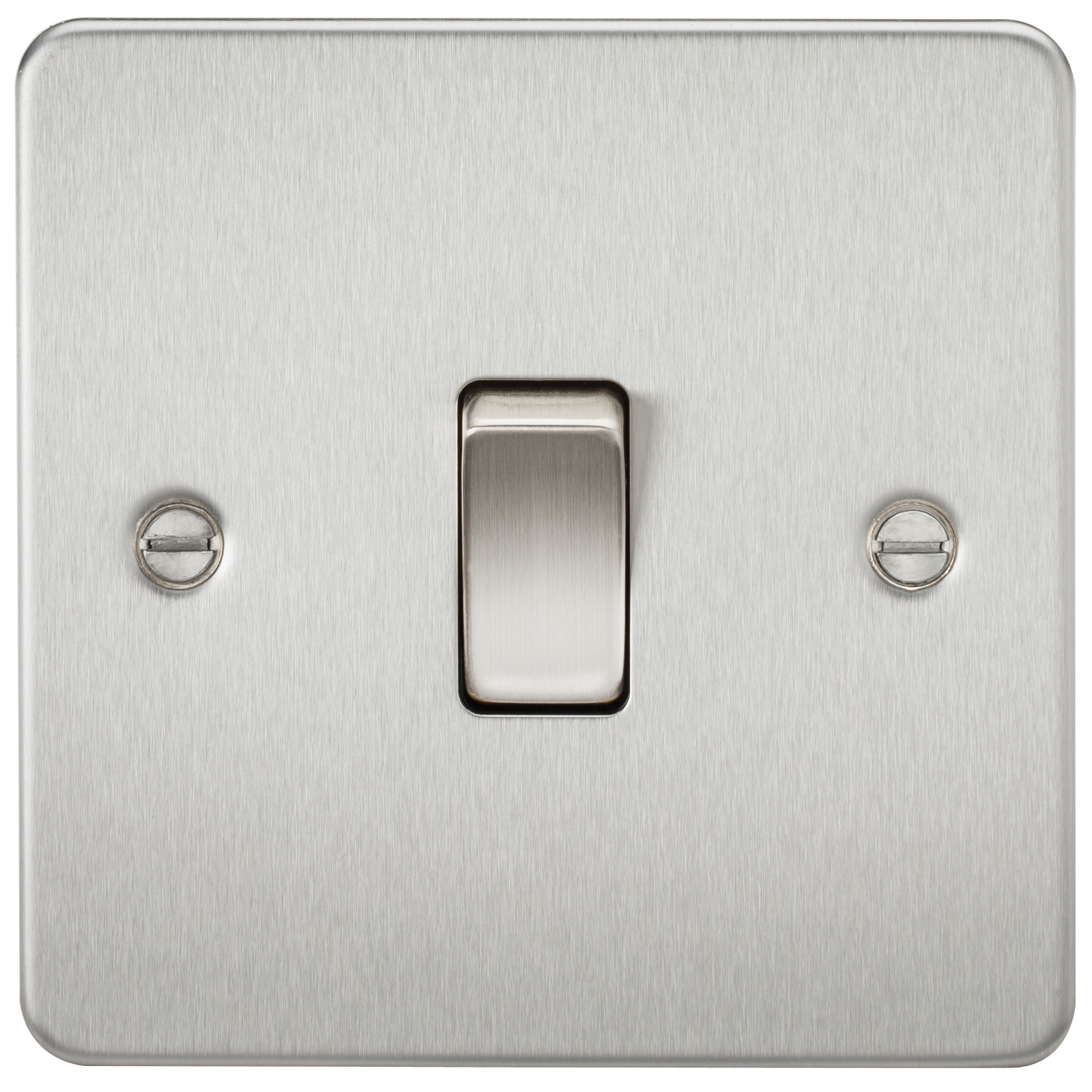 Flat Plate 10A 1G Intermediate Switch - Brushed Chrome - FP1200BC 