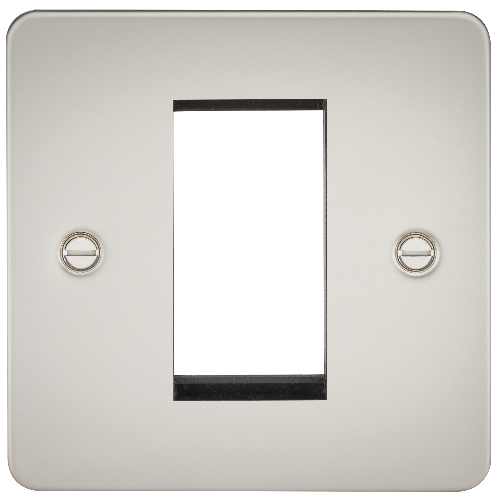 Flat Plate 1G Modular Faceplate - Pearl - FP1GPL 