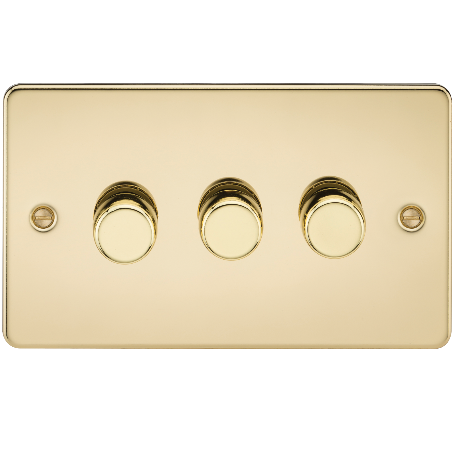 Flat Plate 3G 2 Way Dimmer 60-400W - Polished Brass - FP2163PB 