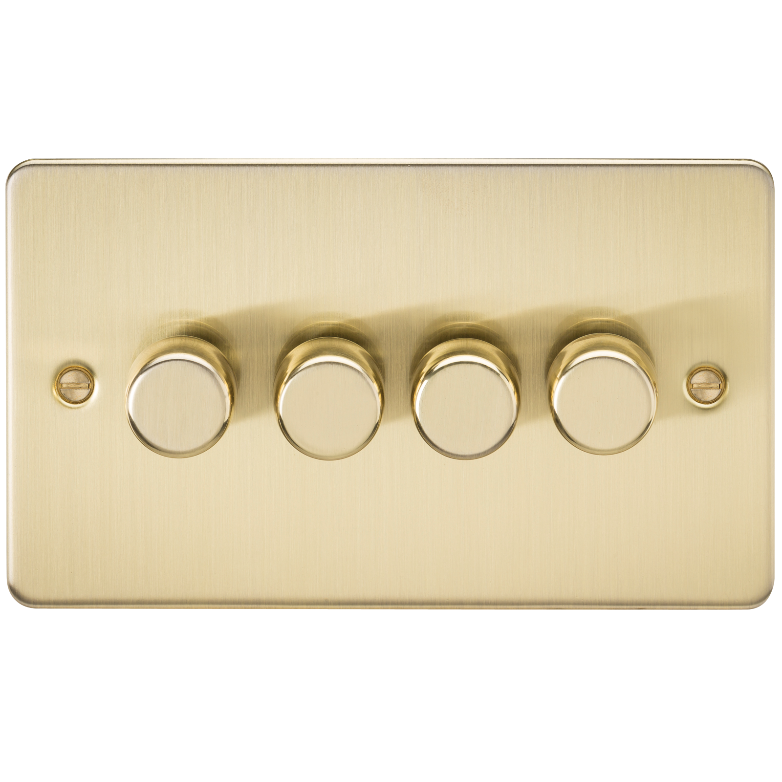Flat Plate 4G 2 Way Dimmer 60-400W - Brushed Brass - FP2164BB 