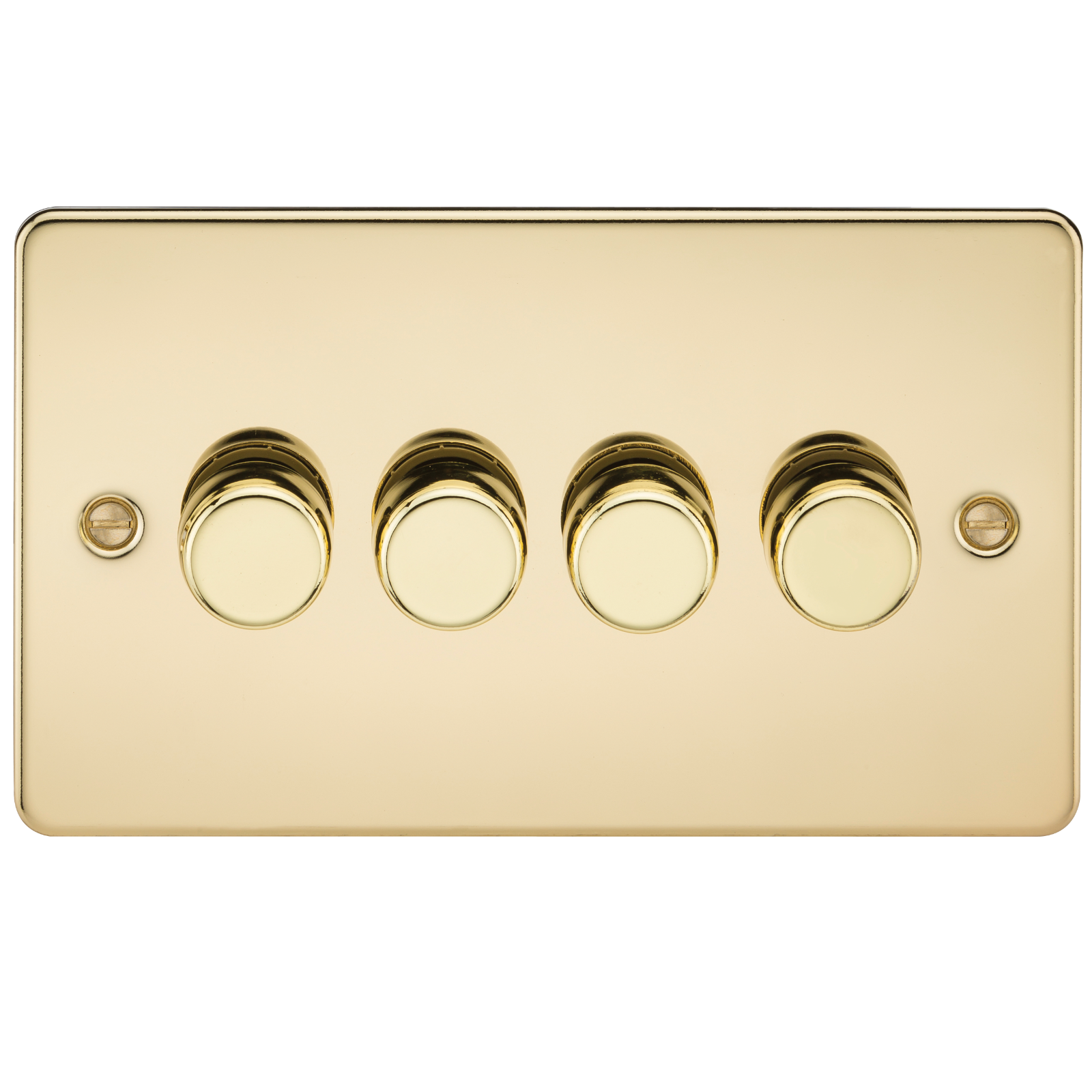 Flat Plate 4G 2 Way Dimmer 60-400W - Polished Brass - FP2164PB 