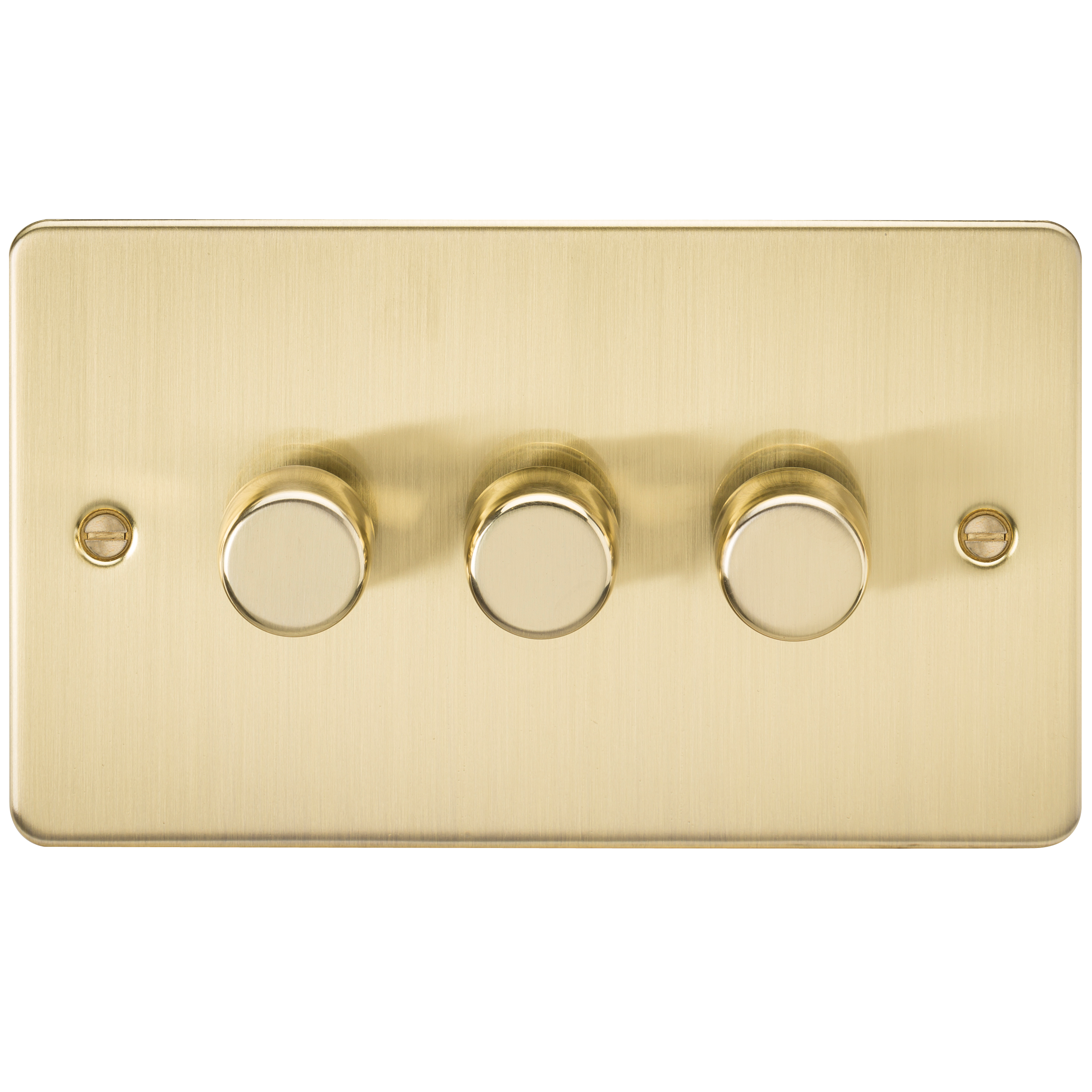 FLAT PLATE 3G 2 WAY 40-400W DIMMER - BRUSHED BRASS - FP2173BB 