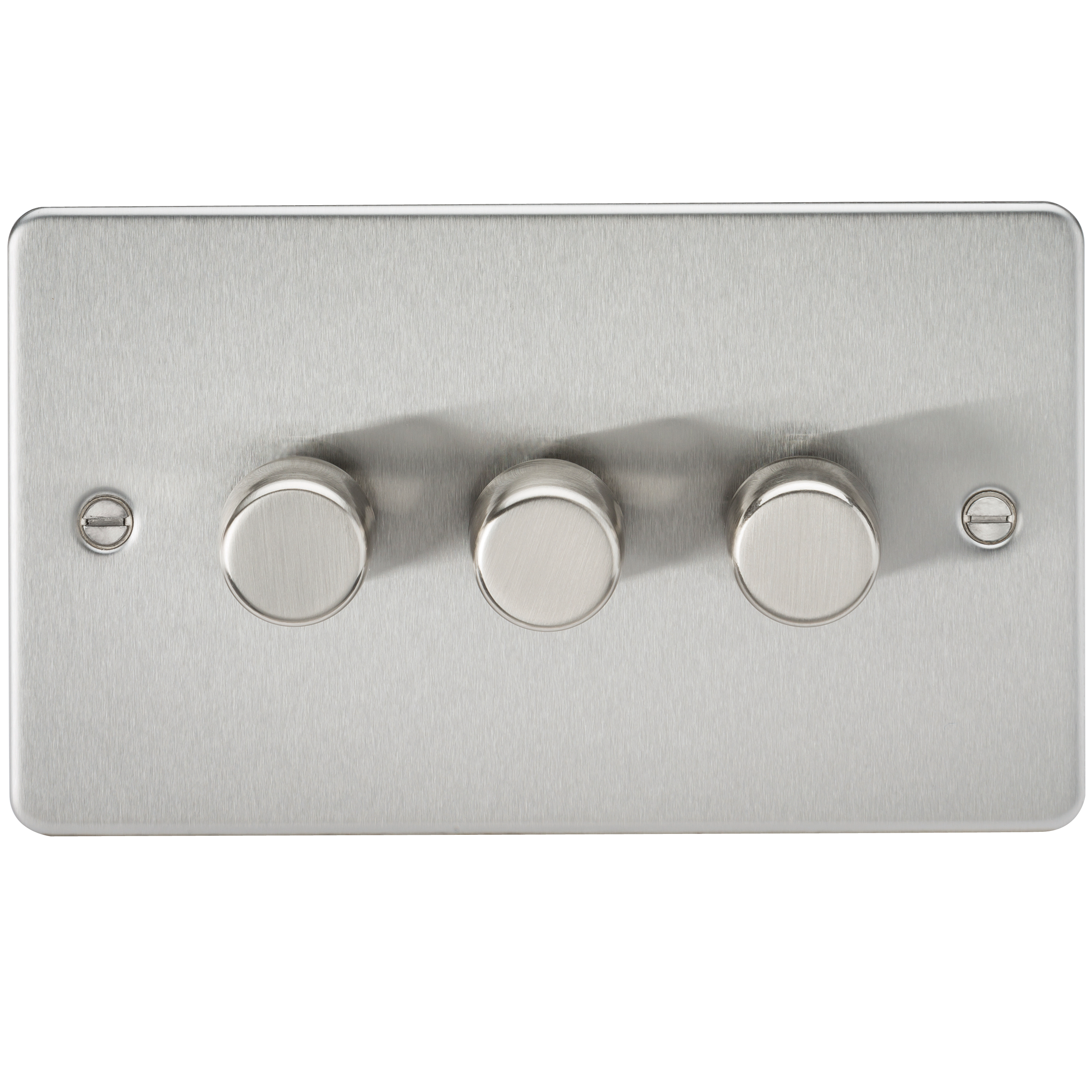 FLAT PLATE 3G 2 WAY 40-400W DIMMER - BRUSHED CHROME - FP2173BC 