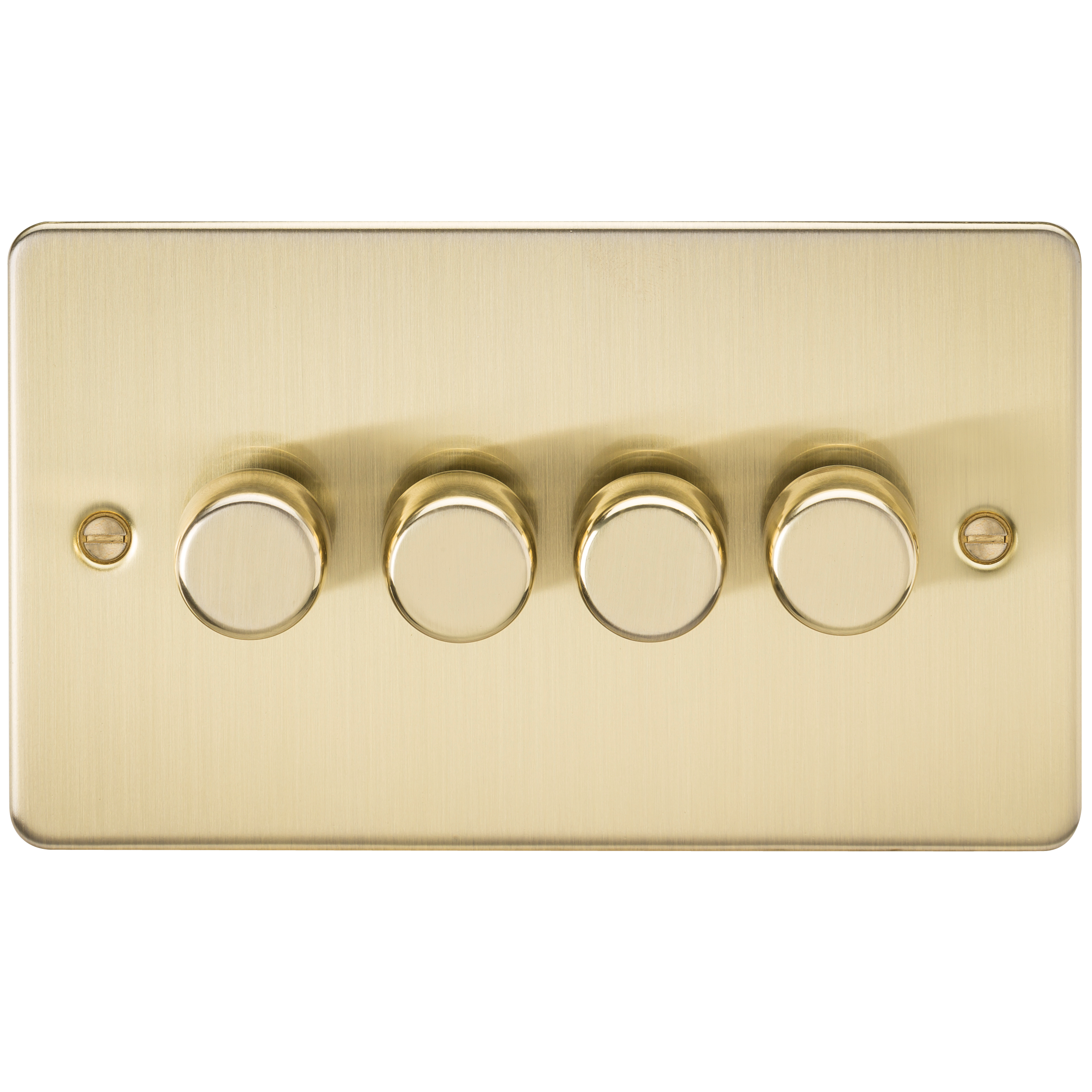 FLAT PLATE 4G 2 WAY 40-400W DIMMER - BRUSHED BRASS - FP2174BB 