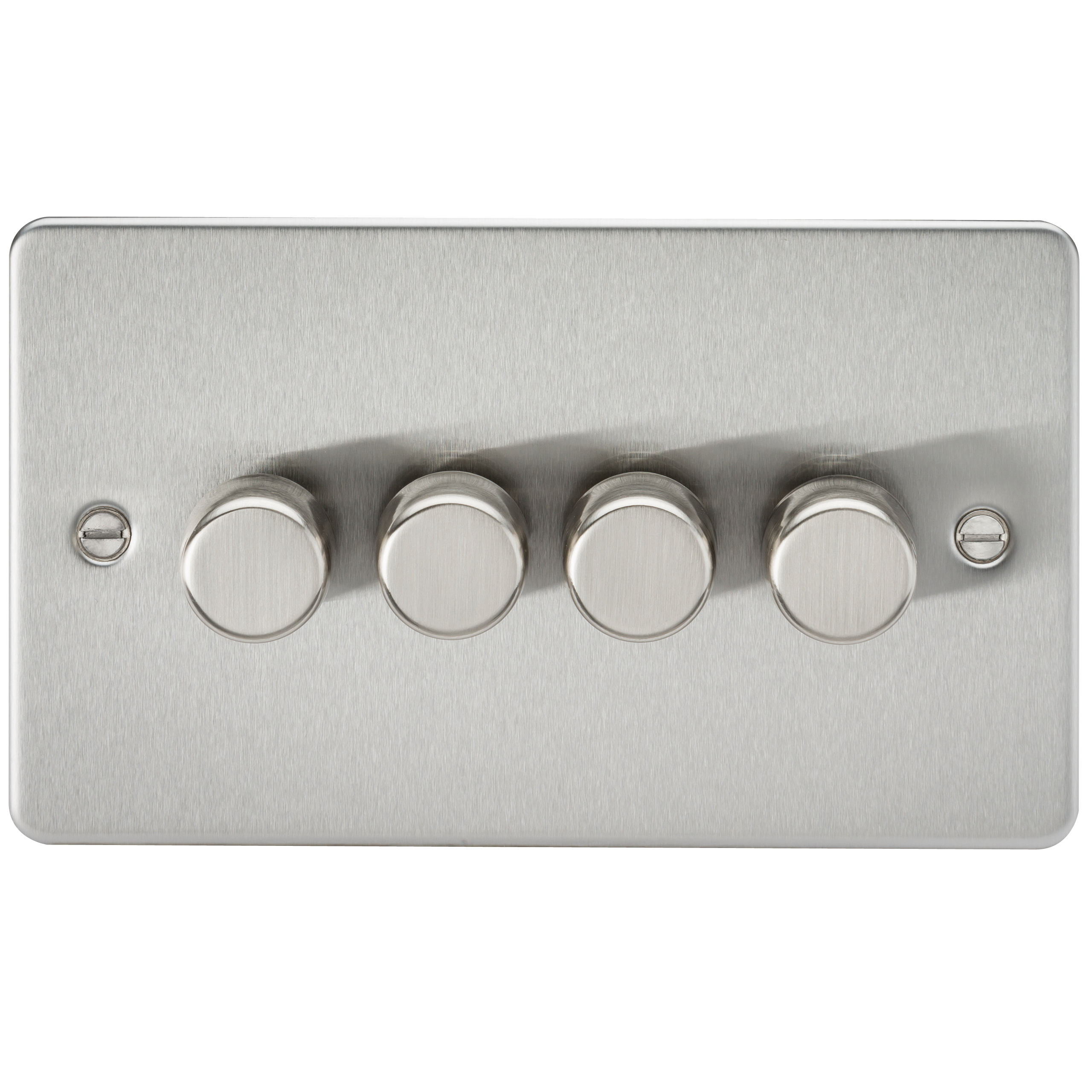 FLAT PLATE 4G 2 WAY 40-400W DIMMER - BRUSHED CHROME - FP2174BC 