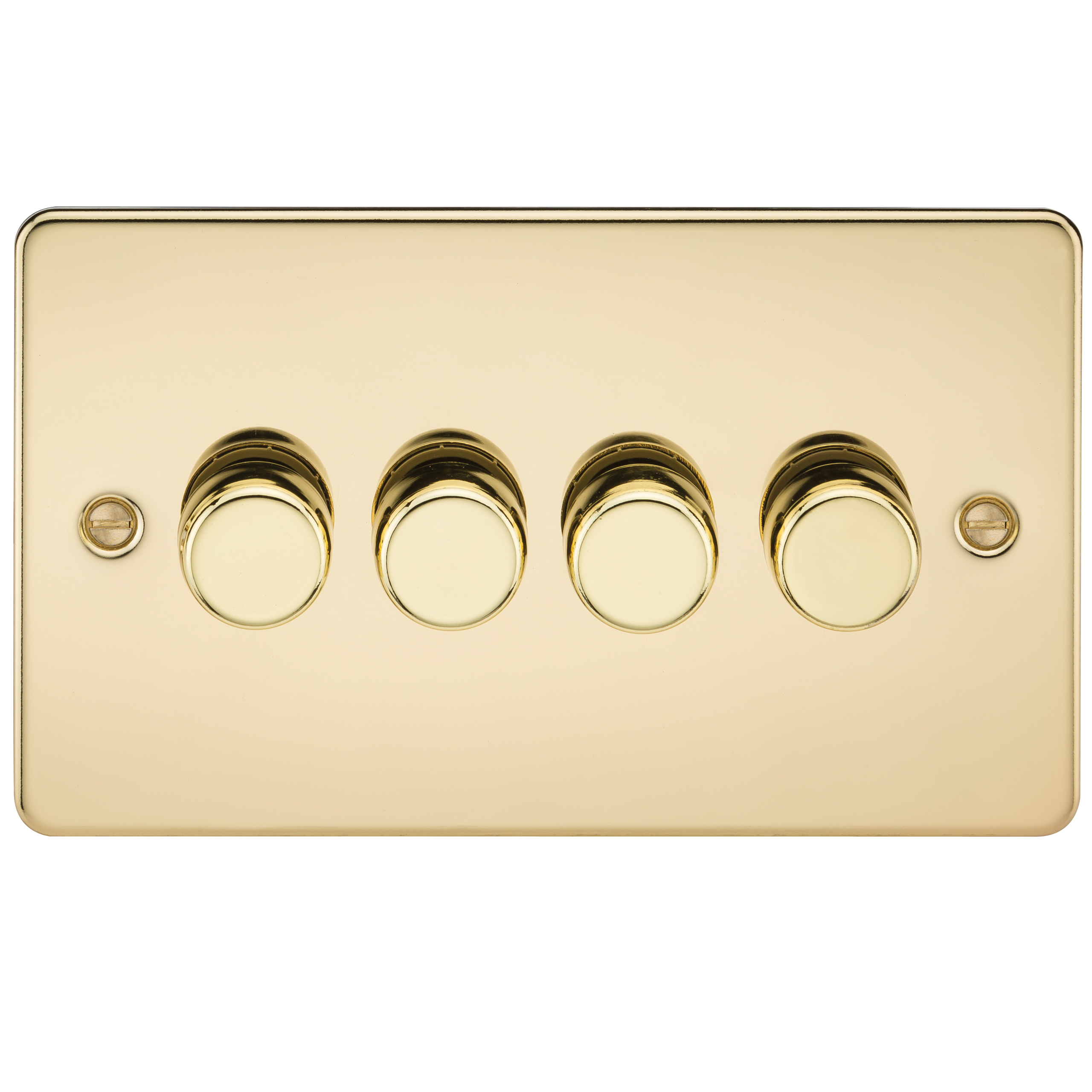 FLAT PLATE 4G 2 WAY 40-400W DIMMER - POLISHED BRASS - FP2174PB 