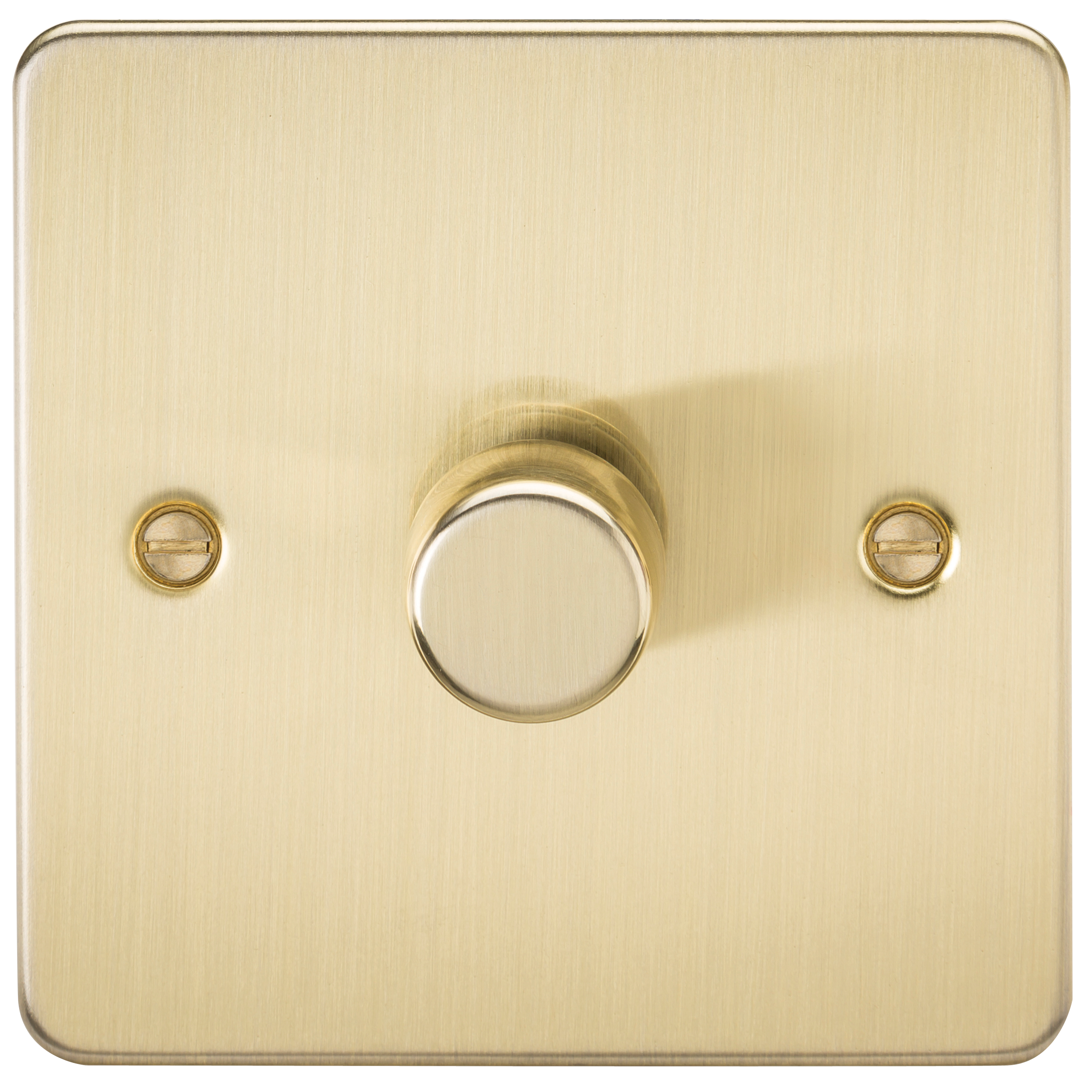 Flat Plate 1G 2 Way 10-200W Dimmer - Brushed Brass - FP2181BB 