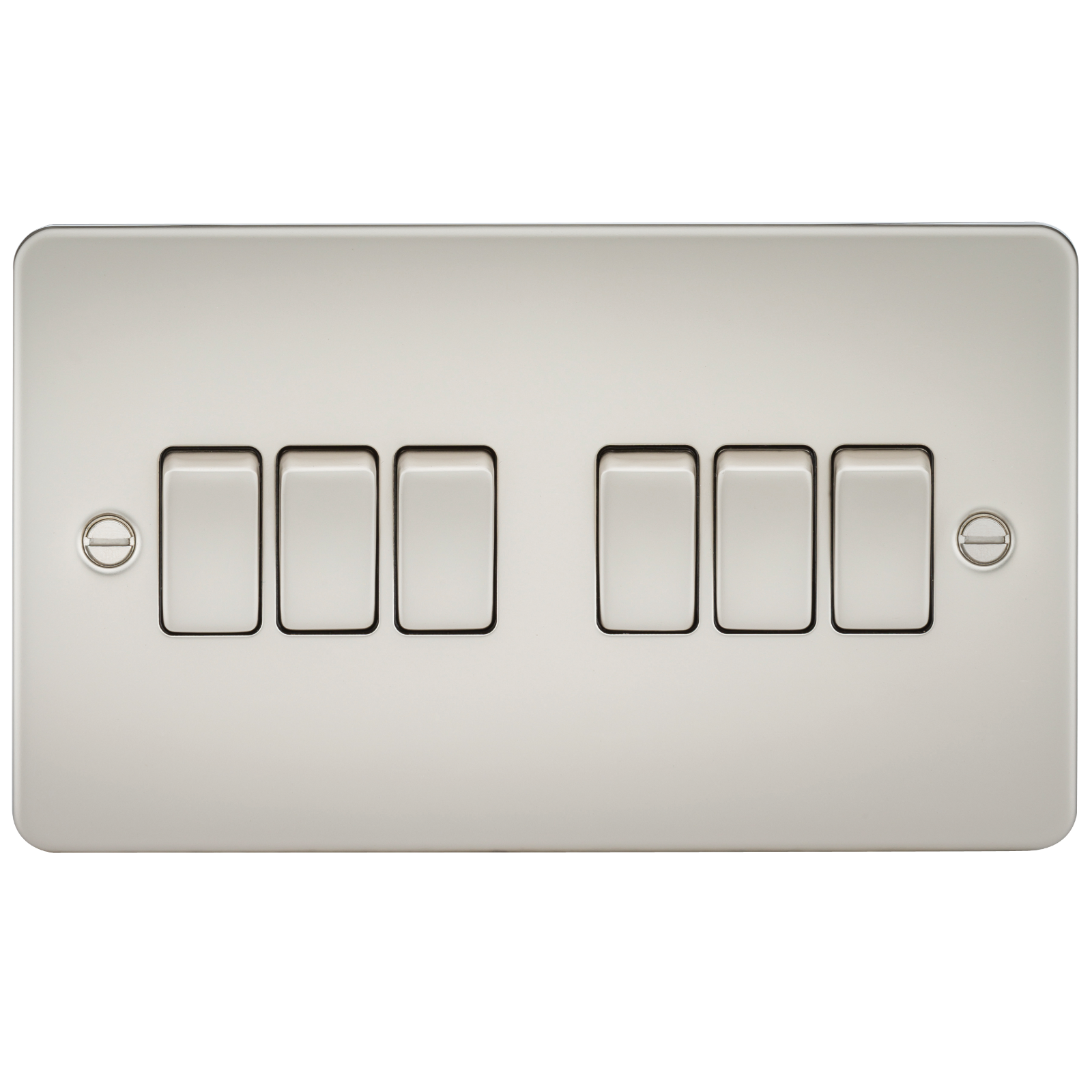 Flat Plate 10A 6G 2-way Switch - Pearl - FP4200PL 