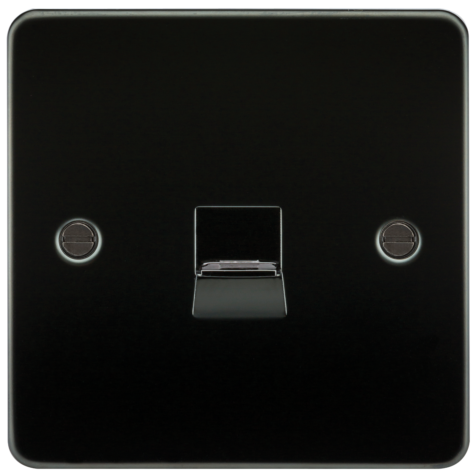 Flat Plate Telephone Extension Socket - Gunmetal - FP7400GM 