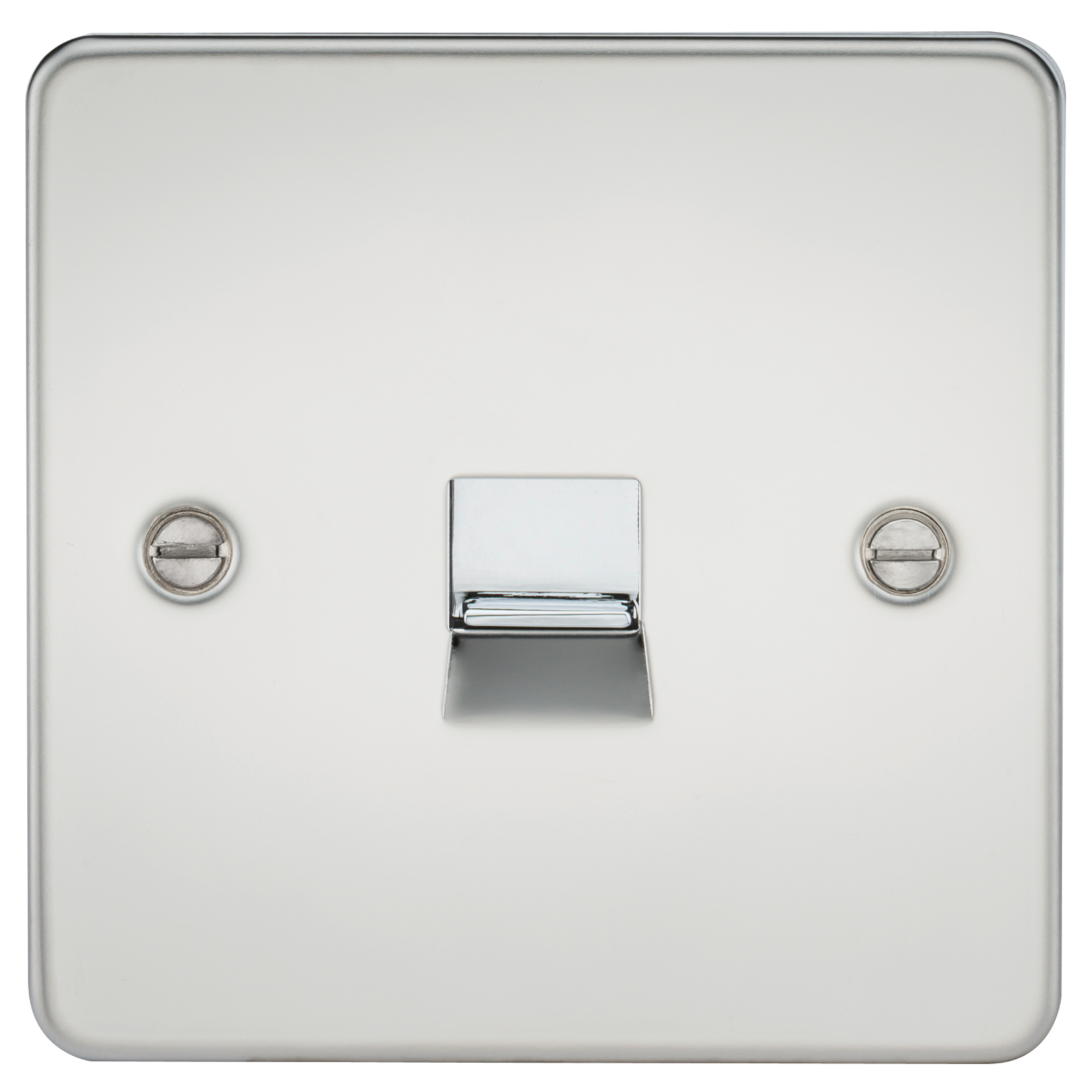 Flat Plate Telephone Extension Socket - Polished Chrome - FP7400PC 