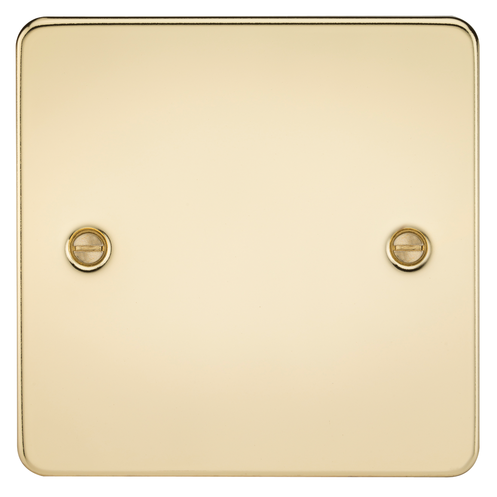 Flat Plate 1G Blanking Plate - Polished Brass - FP8350PB 