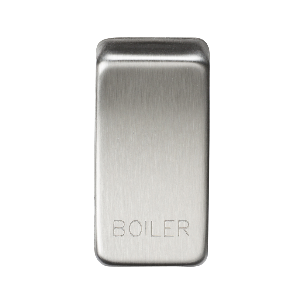 Switch Cover "Marked BOILER" - Brushed Chrome - GDBOILBC 