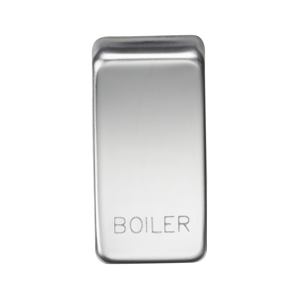 Switch Cover "Marked BOILER" - Polished Chrome - GDBOILPC 
