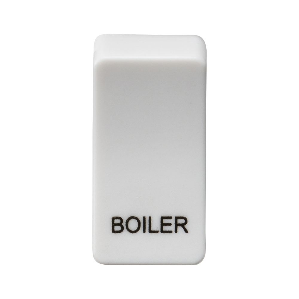 Switch Cover "Marked BOILER" - White - GDBOILU 