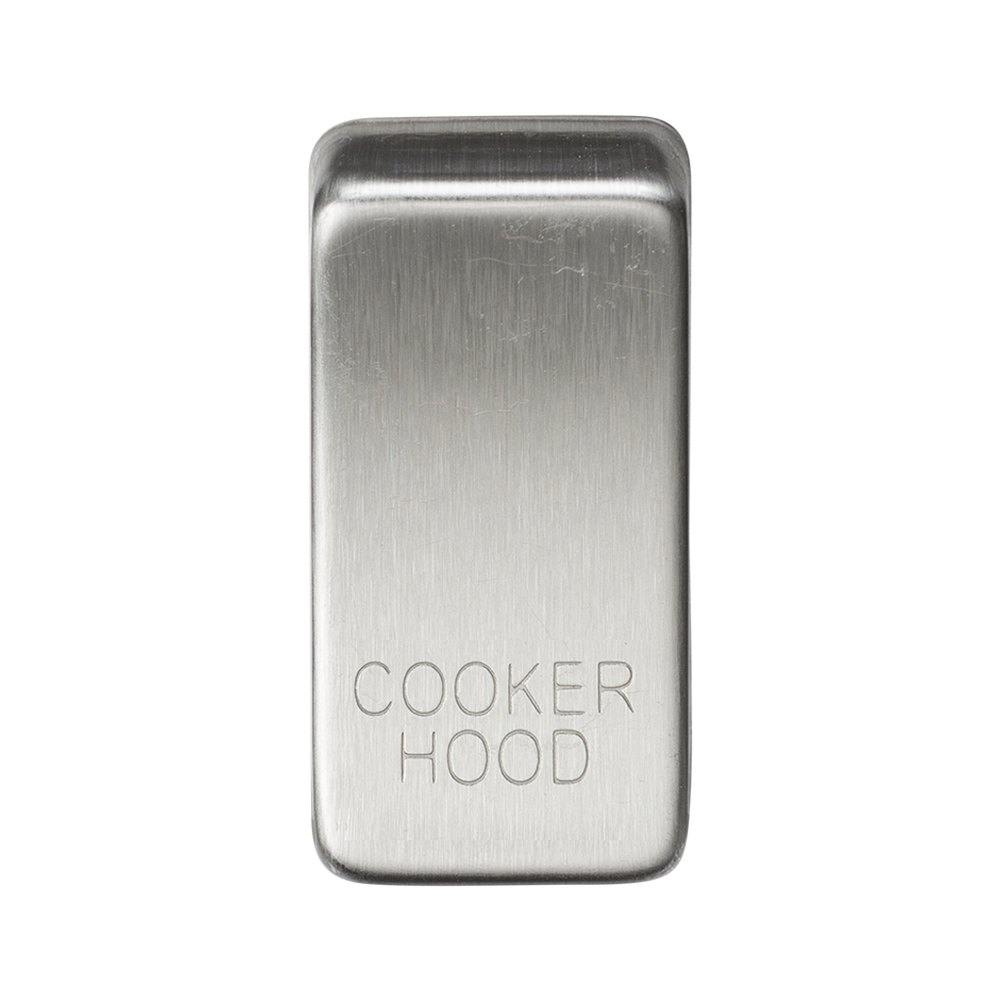 Switch Cover "Marked COOKER HOOD" - Brushed Chrome - GDCOOKBC 