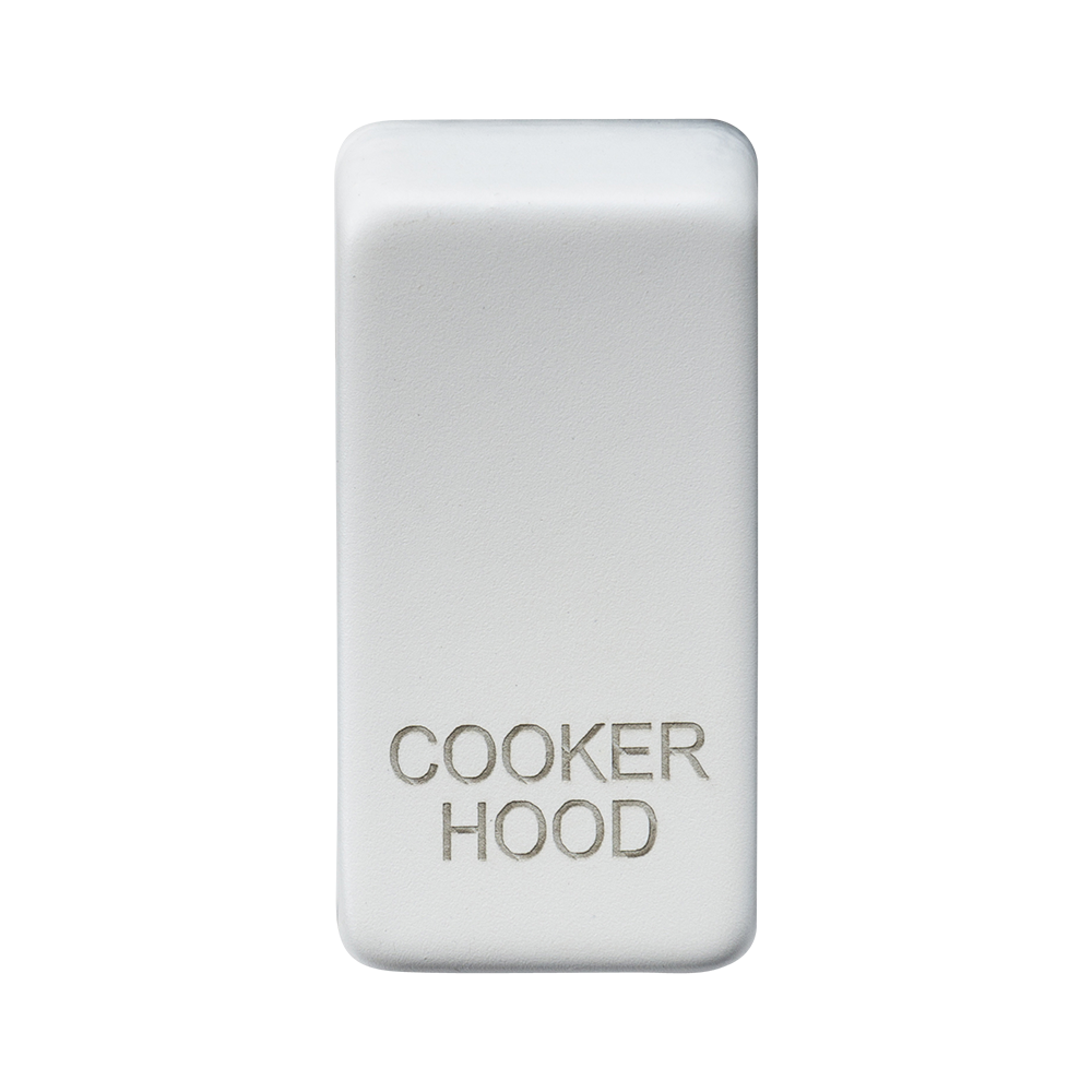 Switch Cover "Marked COOKER HOOD" - Matt White - GDCOOKMW 