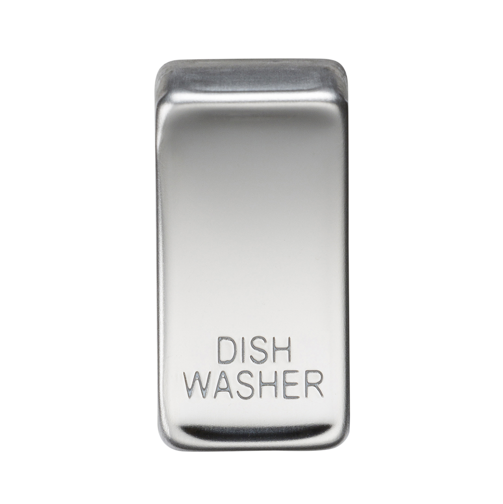 Switch Cover "Marked DISHWASHER" - Polished Chrome - GDDISHPC 