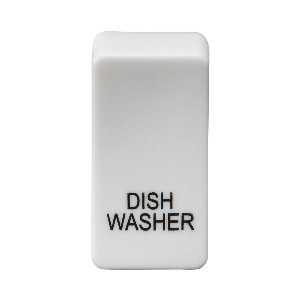 Switch Cover "Marked DISHWASHER" - White - GDDISHU 