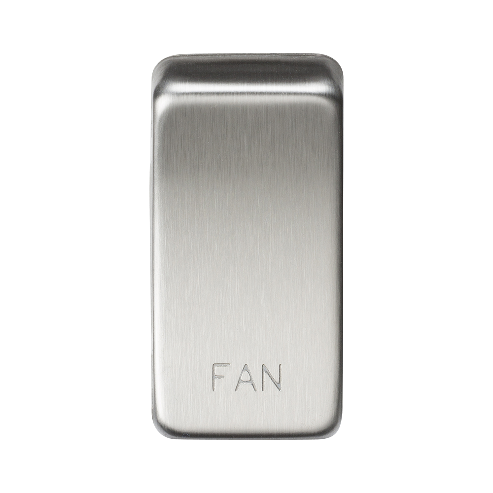 Switch Cover "Marked FAN" - Brushed Chrome - GDFANBC 