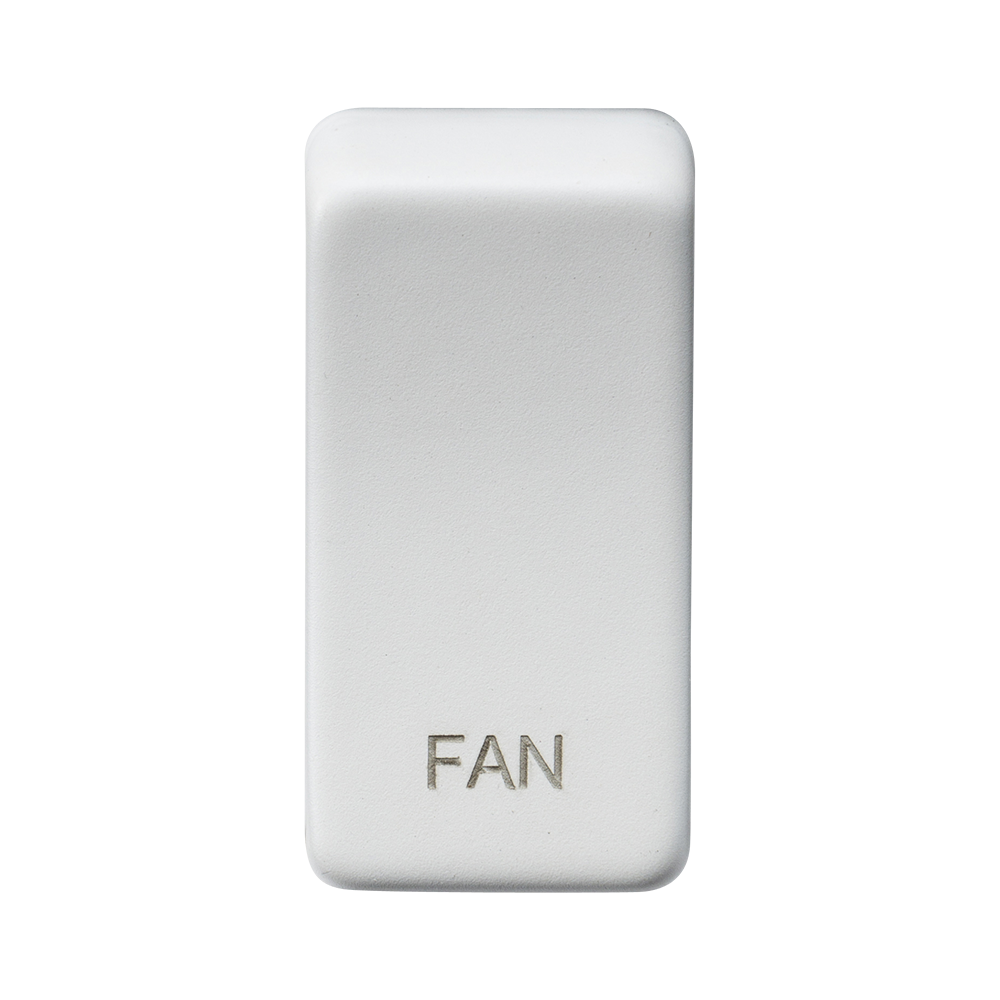 Switch Cover "Marked FAN" - Matt White - GDFANMW 