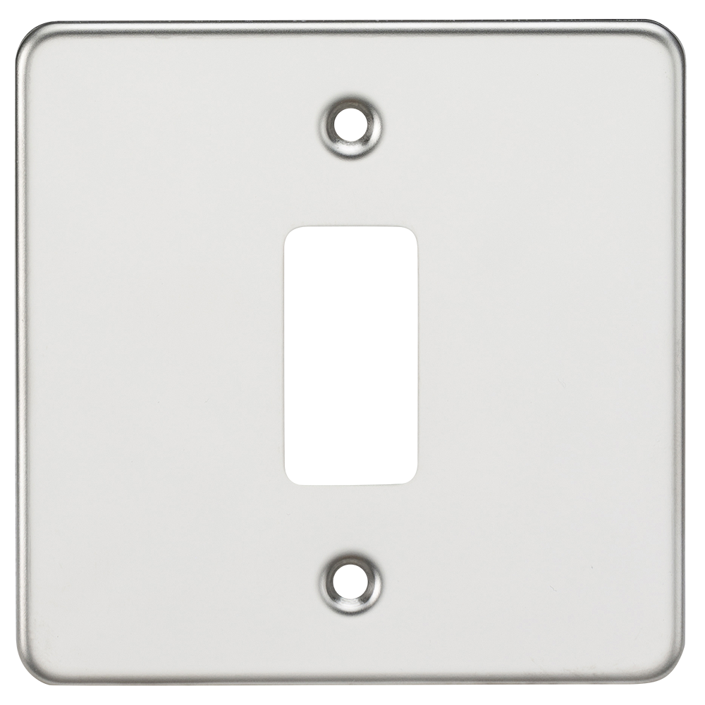 Flat Plate 1G Grid Faceplate - Polished Chrome - GDFP001PC 