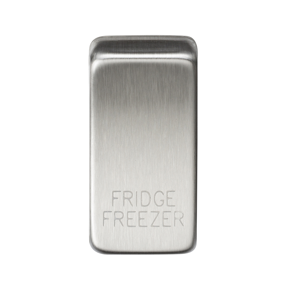 Switch Cover "Marked FRIDGE/FREEZER" - Brushed Chrome - GDFRIDBC 