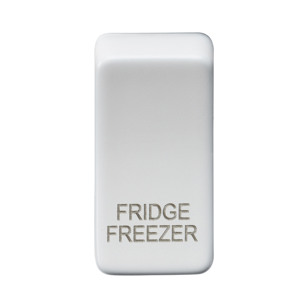 Switch Cover "Marked FRIDGE/FREEZER" - Matt White - GDFRIDMW 