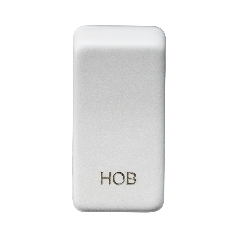 Switch Cover "Marked HOB" - Matt White - GDHOBMW 