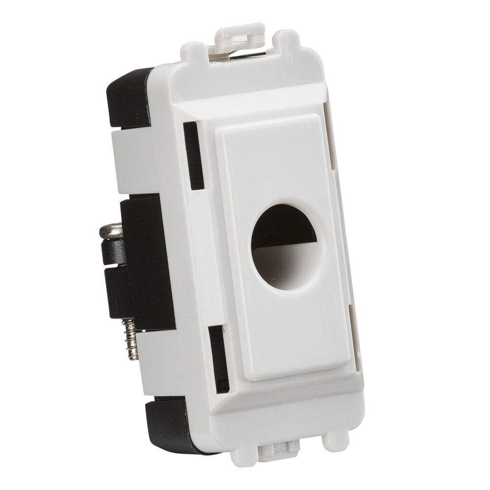 Flex Outlet Module (up To 10mm) - White - GDM012U 