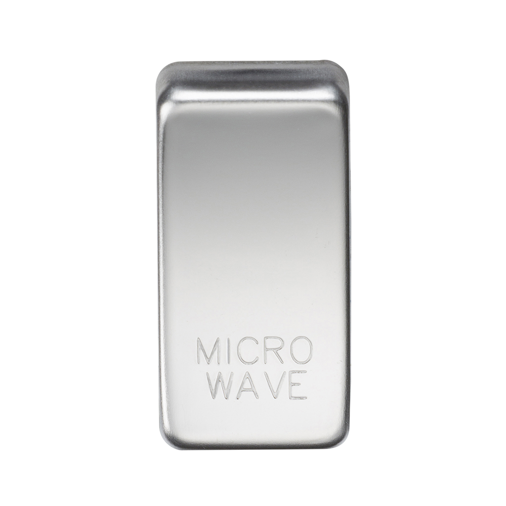 Switch Cover "Marked MICROWAVE" - Polished Chrome - GDMICROPC 