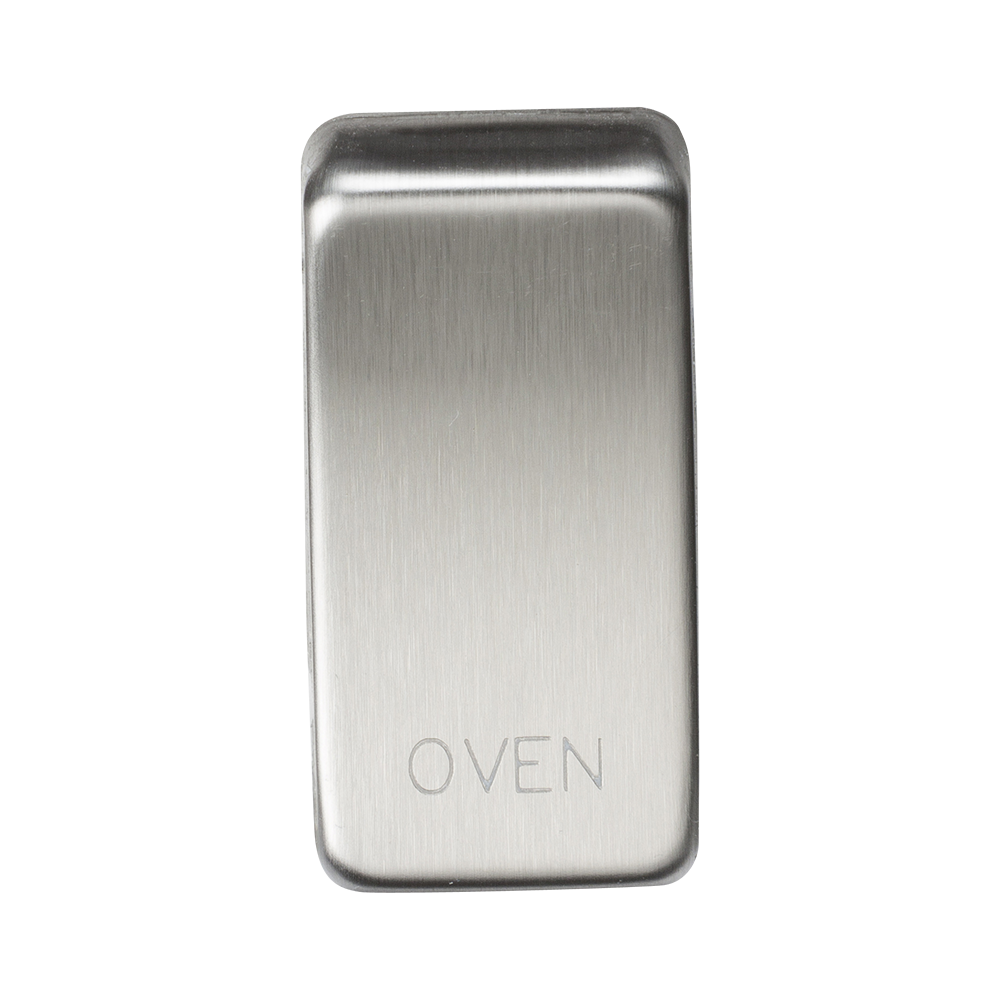 Switch Cover "Marked OVEN" - Brushed Chrome - GDOVENBC 