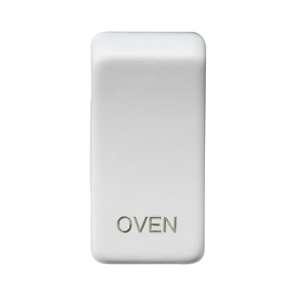 Switch Cover "Marked OVEN" - Matt White - GDOVENMW 