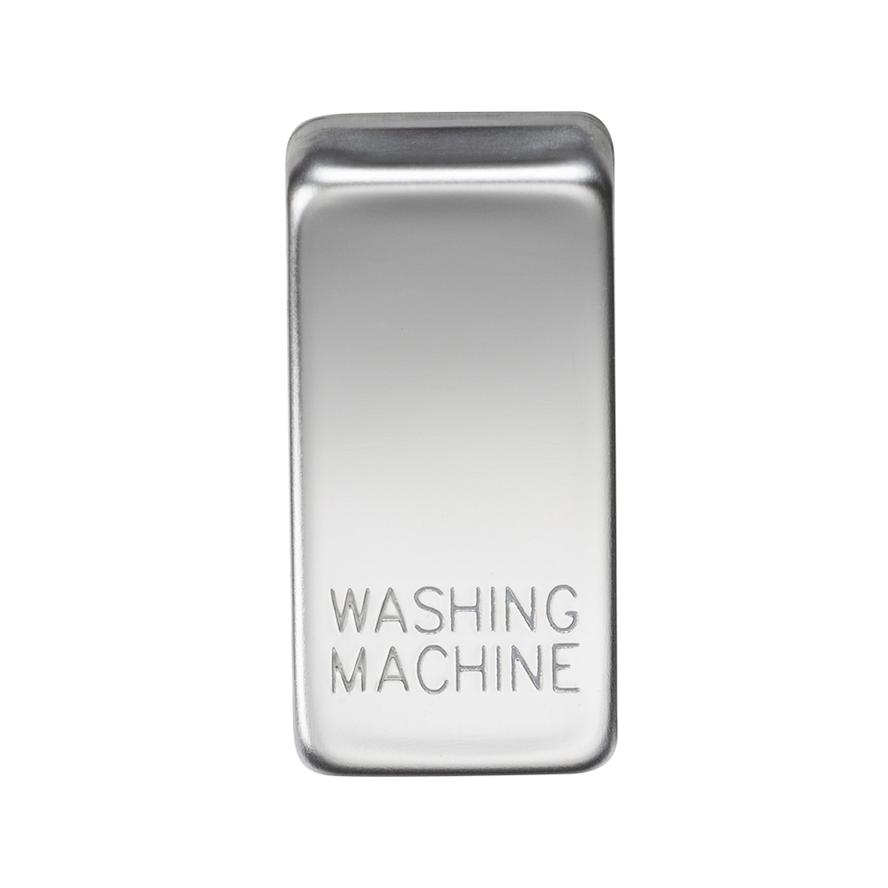 Switch Cover "Marked WASHING MACHINE" - Polished Chrome - GDWASHPC 