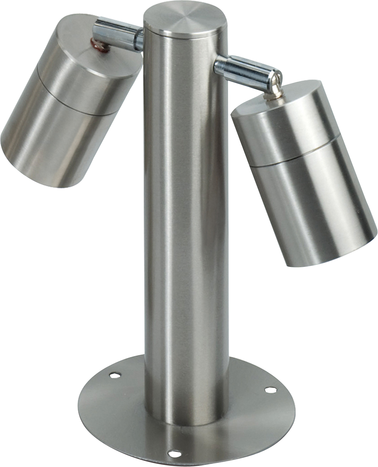 IP65 2 X GU10 35W Max. Adjustable Stainless Steel Bollard 245mm - GROUND2 