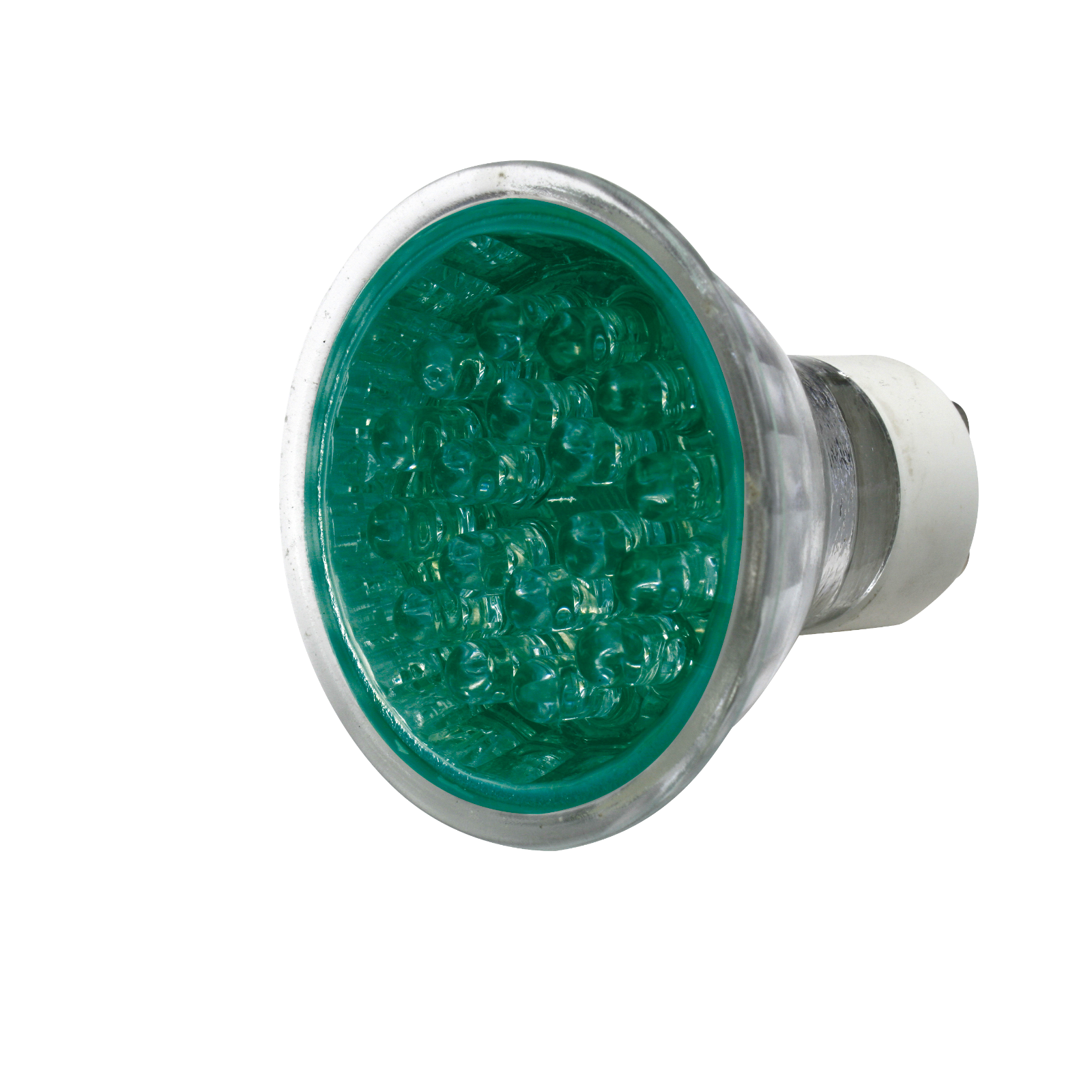 GU10 LED 1W 21 X Green LEDs - GU10LEDG 