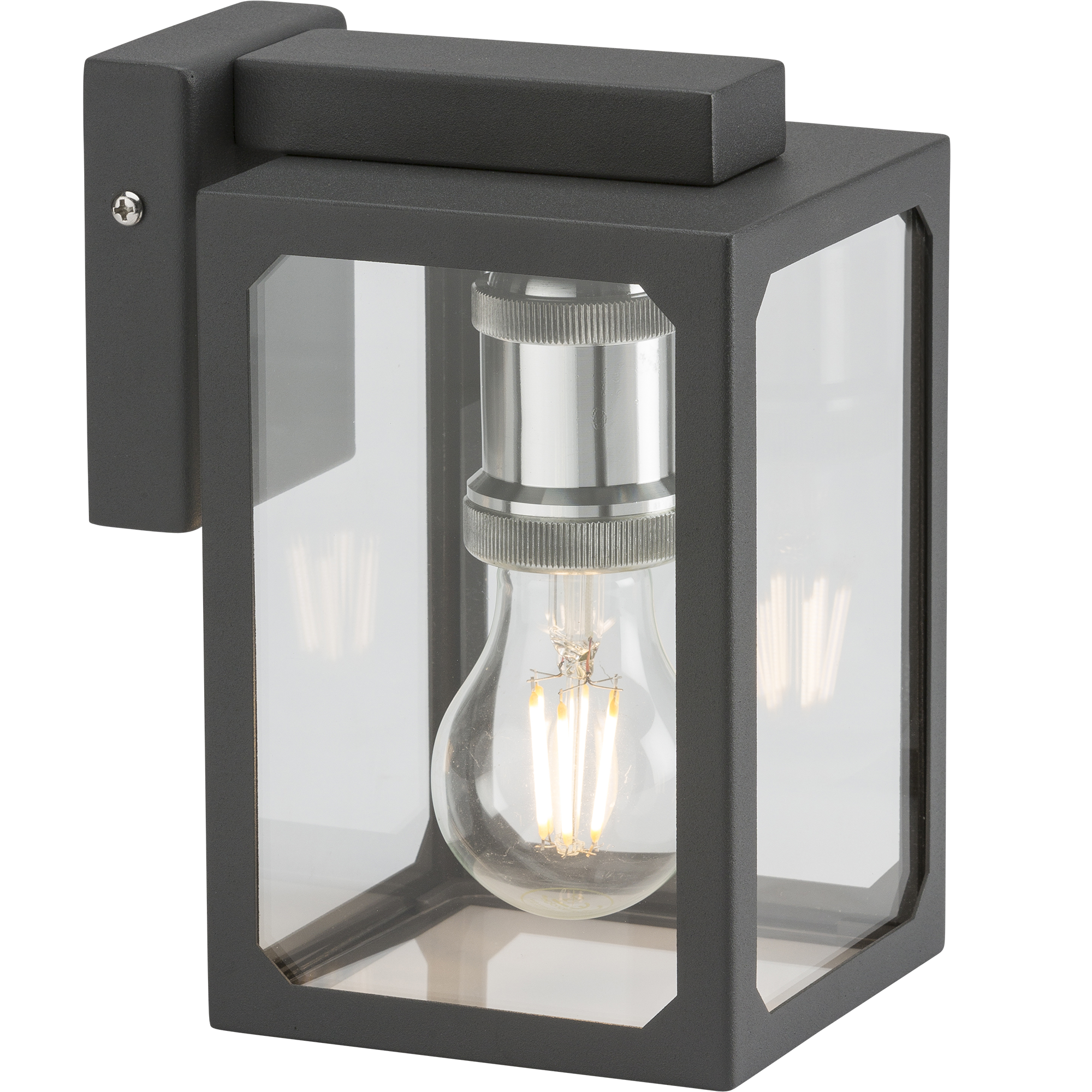 230V IP23 E27 Wall Lantern - Anthracite - LANTBK 