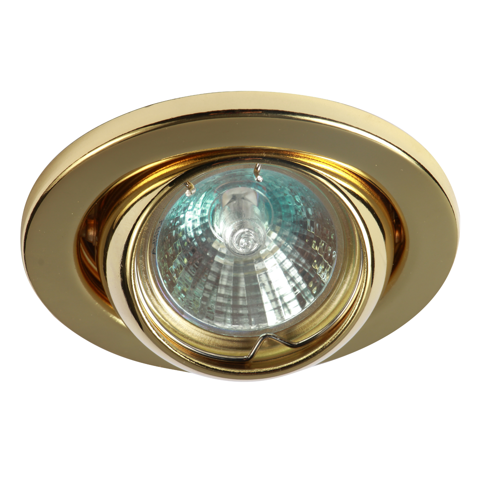 IP20 12V 50W Max. L/V Brass Eyeball Downlight With Bridge - LE04B1 