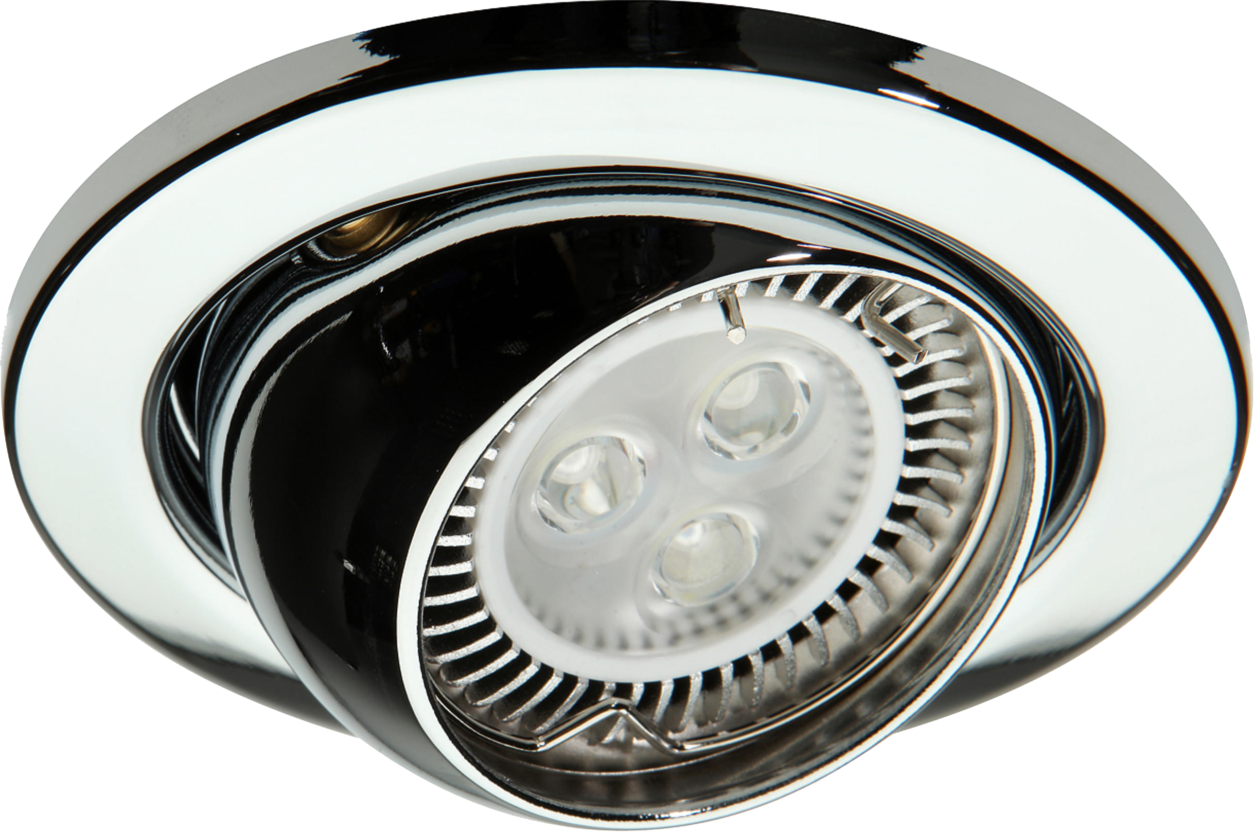 IP20 12V 50W Max. L/V Chrome Eyeball Downlight With Bridge - LE04C1 