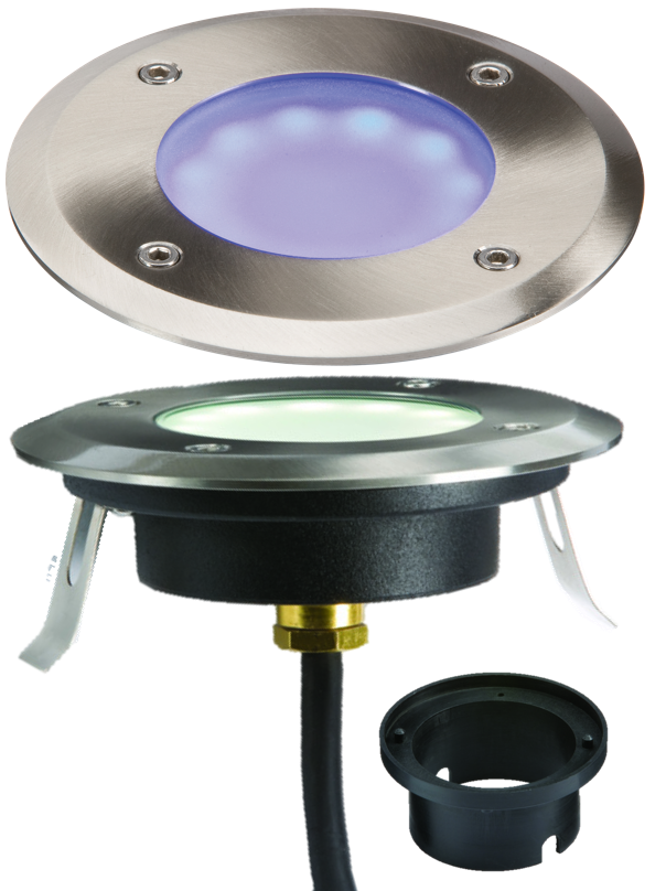 230V IP65 1.2W Blue LED Ground / Deck Light - LEDM08B1 