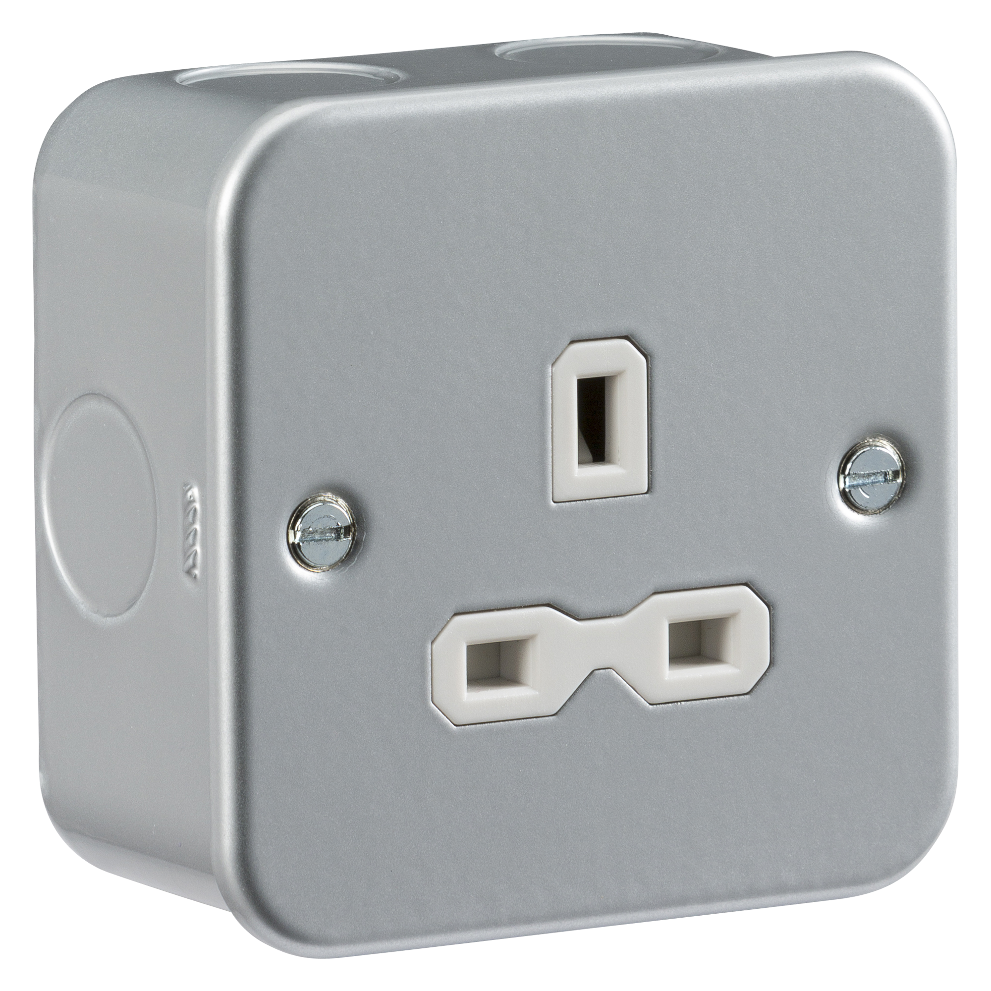 Metal Clad 13A 1G Unswitched Socket - MR7000U 