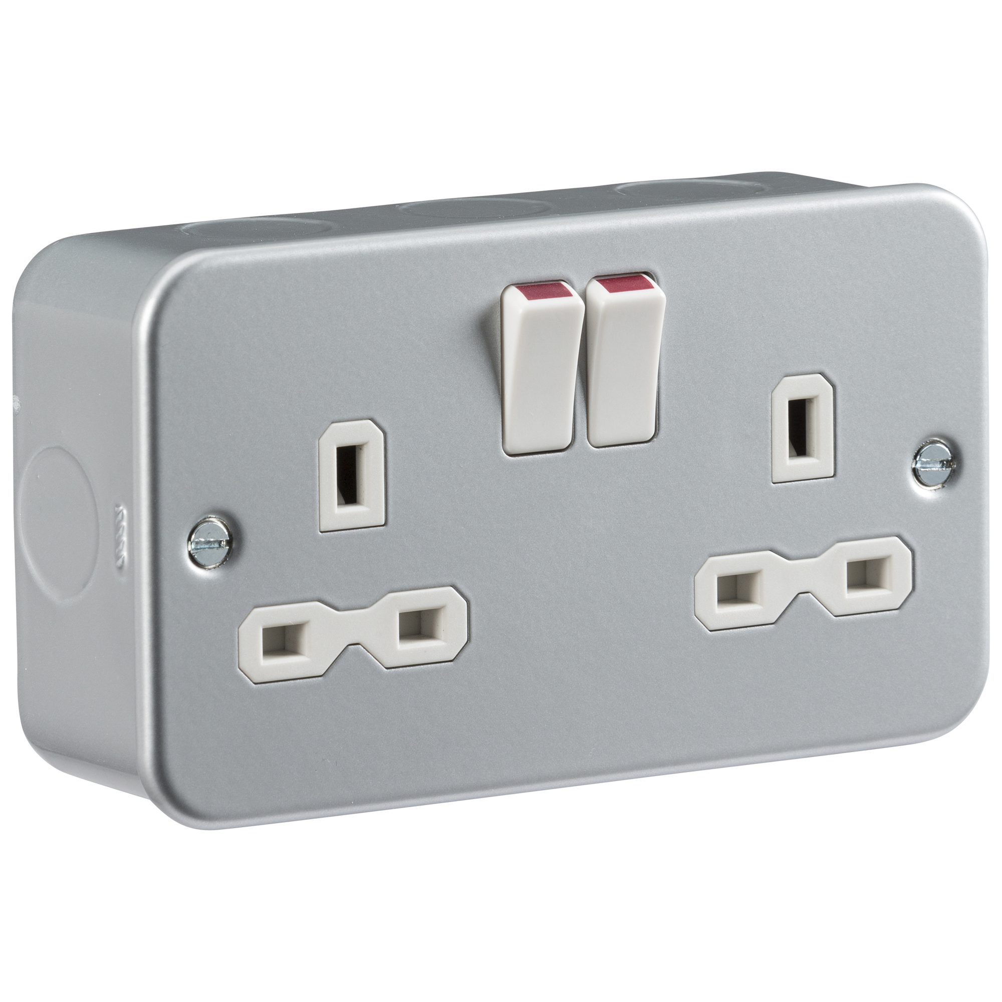 Metal Clad 13A 2G DP Switched Socket - MR9000 